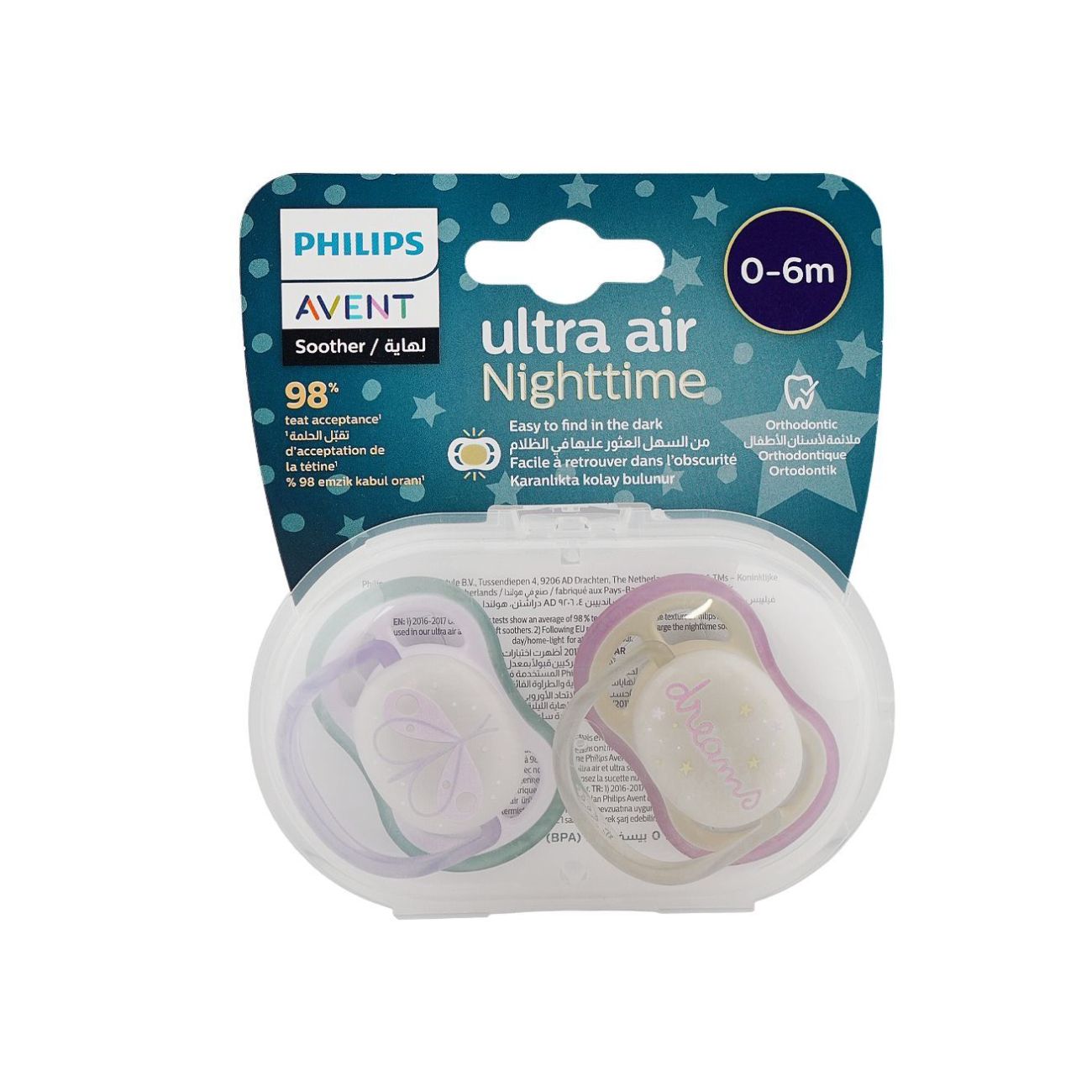 Ultra Air Nighttime Soother For Girls 0-6M