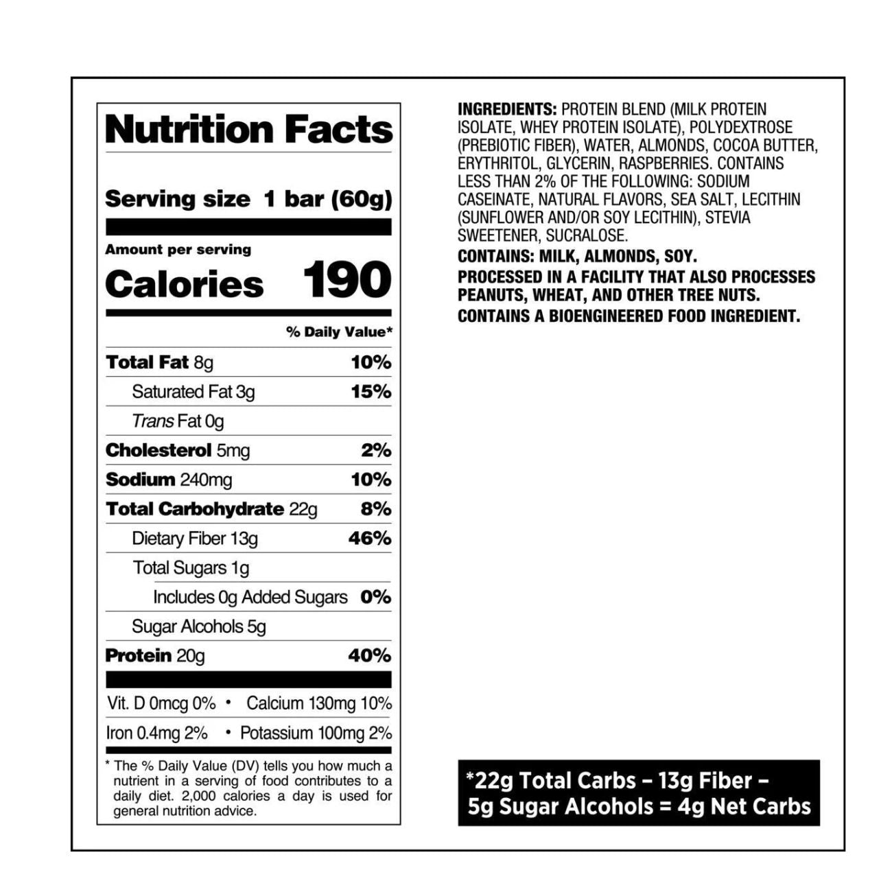 White Chocolate Raspberry Protein Bar