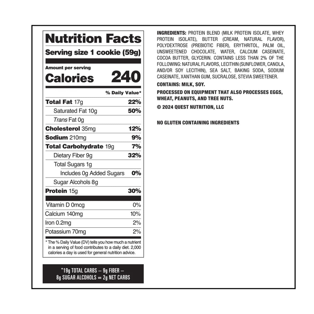 Quest Chocolate Chip Protein Cookie