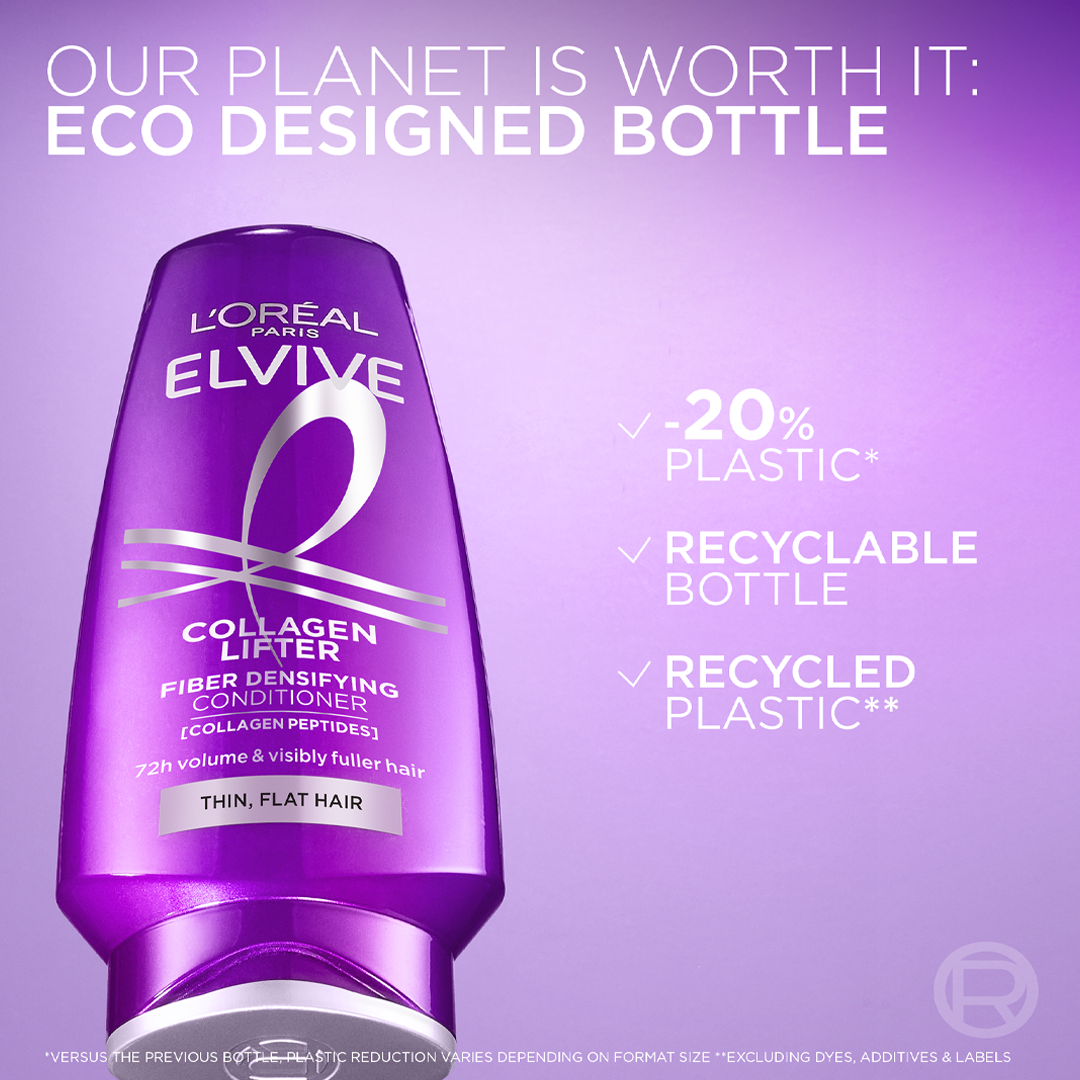 L'Oreal Paris Elseve Collagen Lifter Hair Fibers Thickening Conditioner for Fine Involutionary Hair