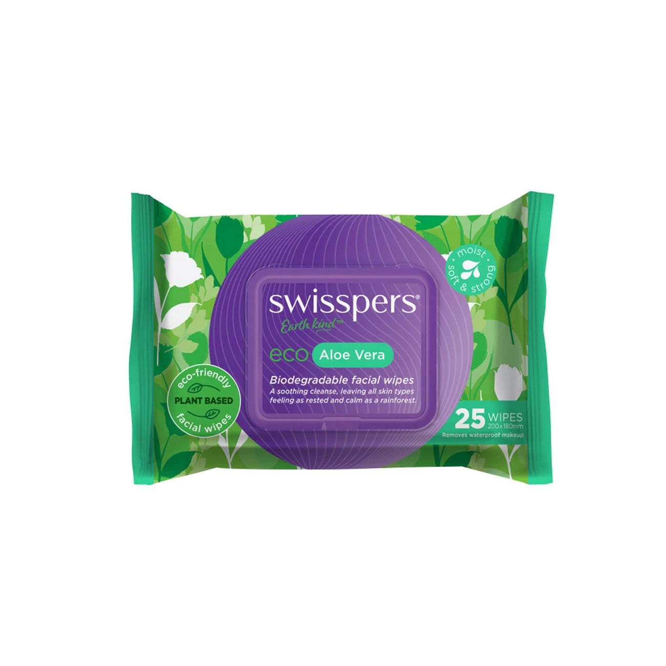 Eco Biodegradable Facial Wipes Aloe Vera
