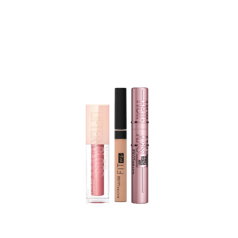 Lash Sensational Sky High Mascara & Fit me concealer & Lifter Gloss Trio