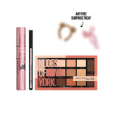Lash Sensational Sky High Mascara & Eyestudio Hyper Easy Liquid Liner Matte-Intense Black &Eyeshadow Nudes of New York Trio