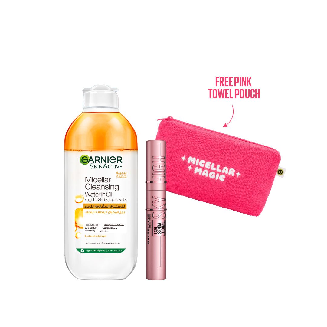 Micellar Water Oil-Infused Makeup Remover & Lash Sensational Sky High Mascara Duo
