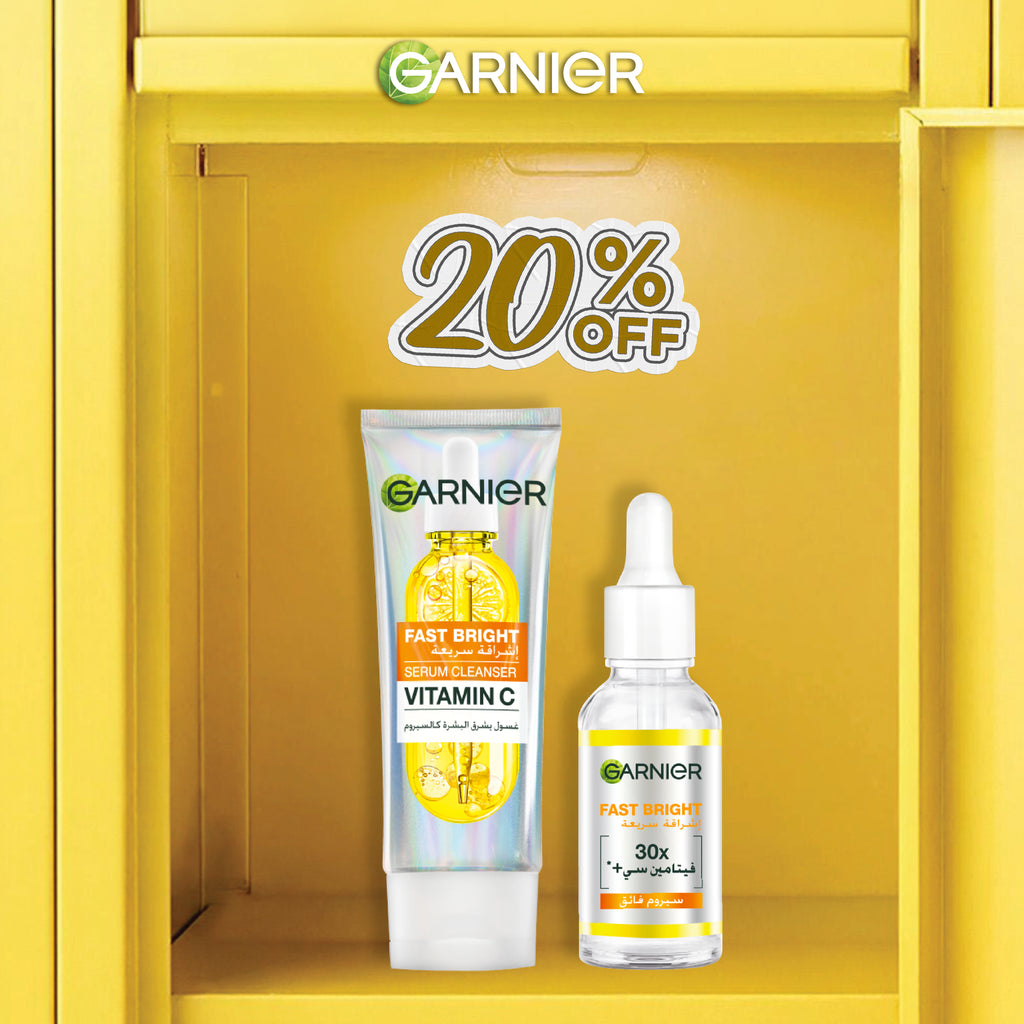 Fast Bright Serum Cleanser & Skin Active Fast Bright Vitamin C Day Serum Duo