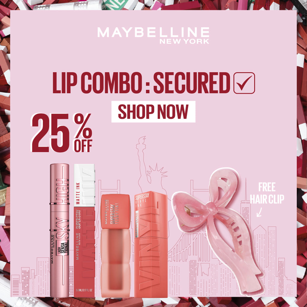 Full Glam Set – Super Stay Lips (Vinyl Ink, Matte Ink, Teddy Tint) + Sky High Mascara