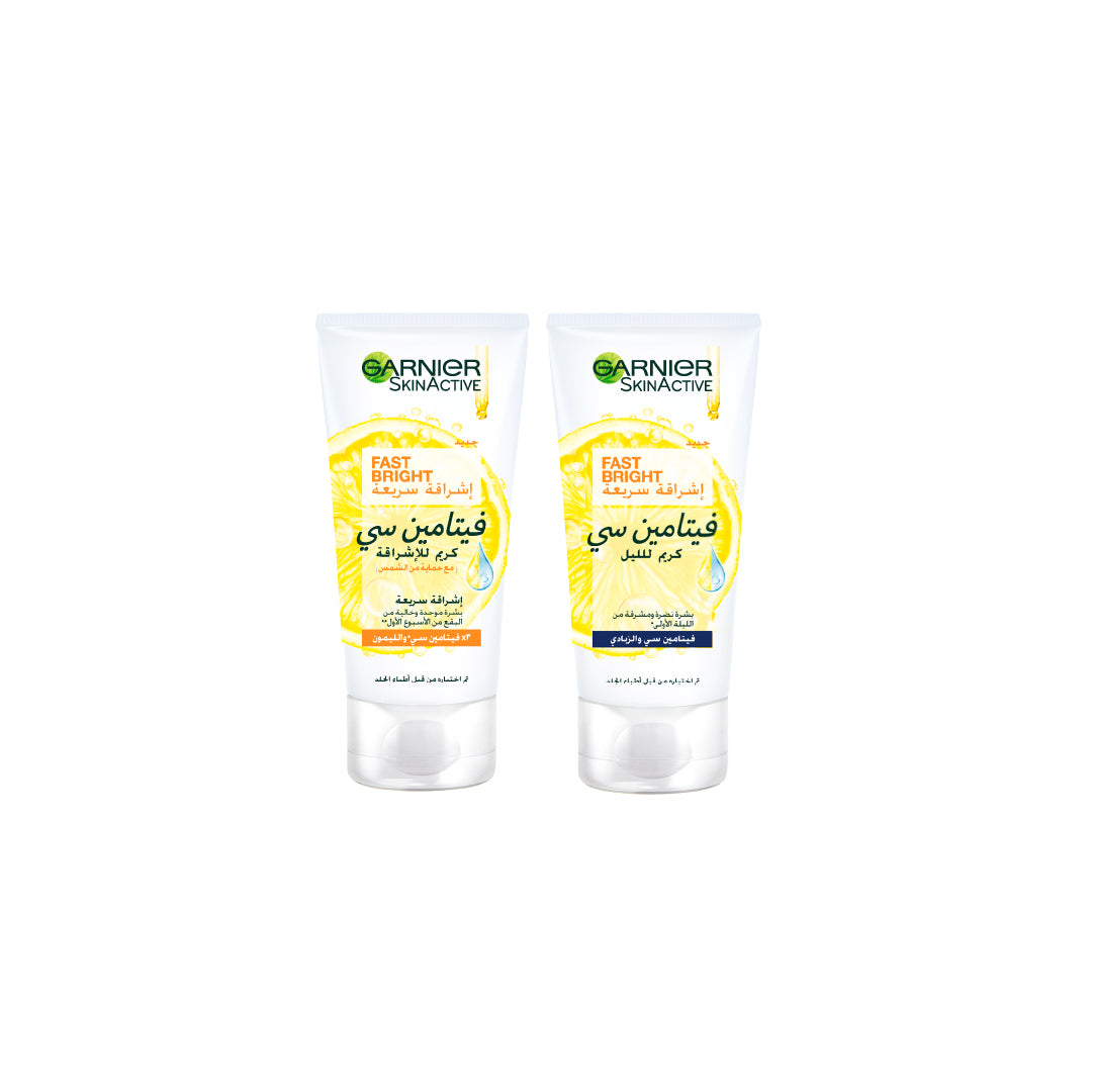 Skin Active Fast Bright Day Cream & Fast Bright Vitamin C Brightening Night Cream Duo