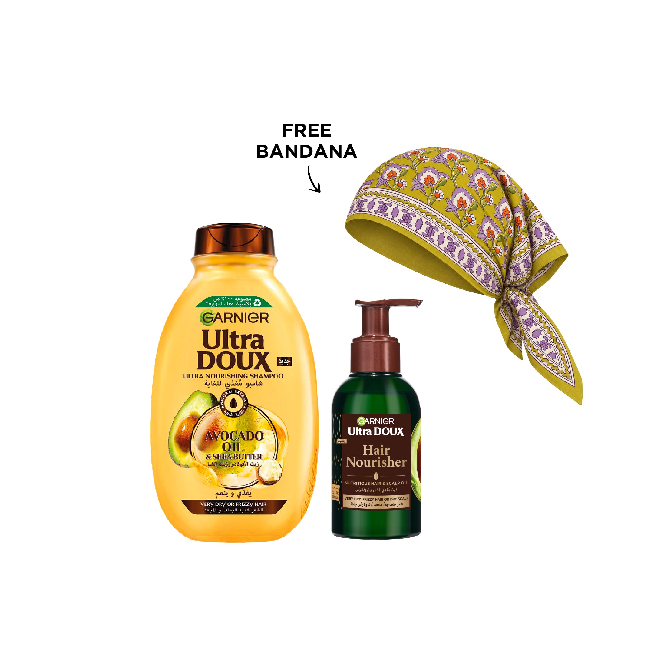 Ultra Doux - Avocado & Shea butter Shampoo & Pure Avocado and Shea Butter - Hair Nourisher