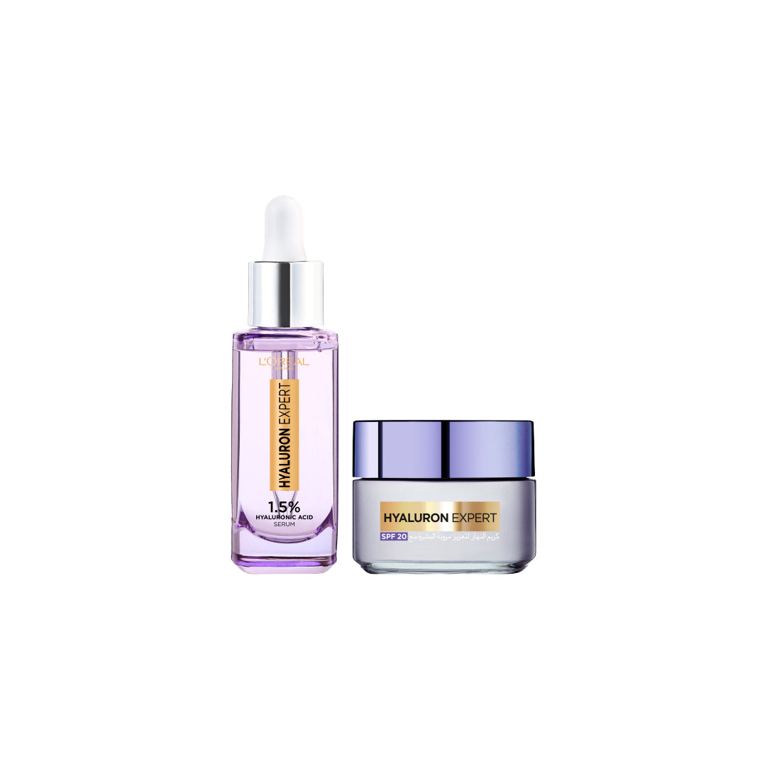 Hyaluron Expert Day Cream & Moisturiser and Anti-Aging Plumping Serum Duo