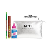 Fat Oil Slick Click & Blade & Shade, Dual Edged Brow Pencil & Face Glue Primer Trio