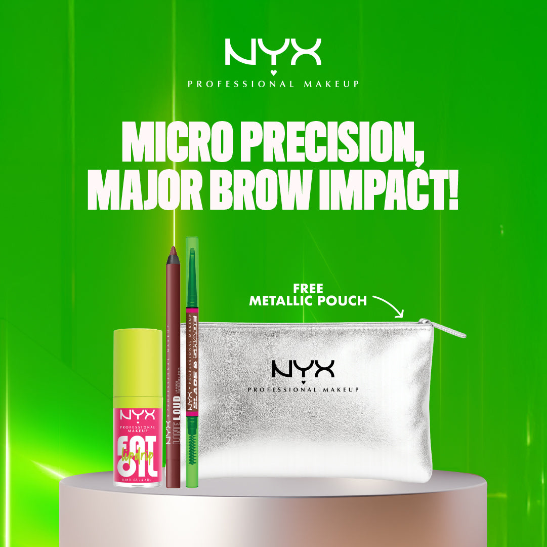 Fat Oil Lip Drip & Line Loud Lip Liner Pencil & Blade & Shade, Dual Edged Brow Pencil Trio