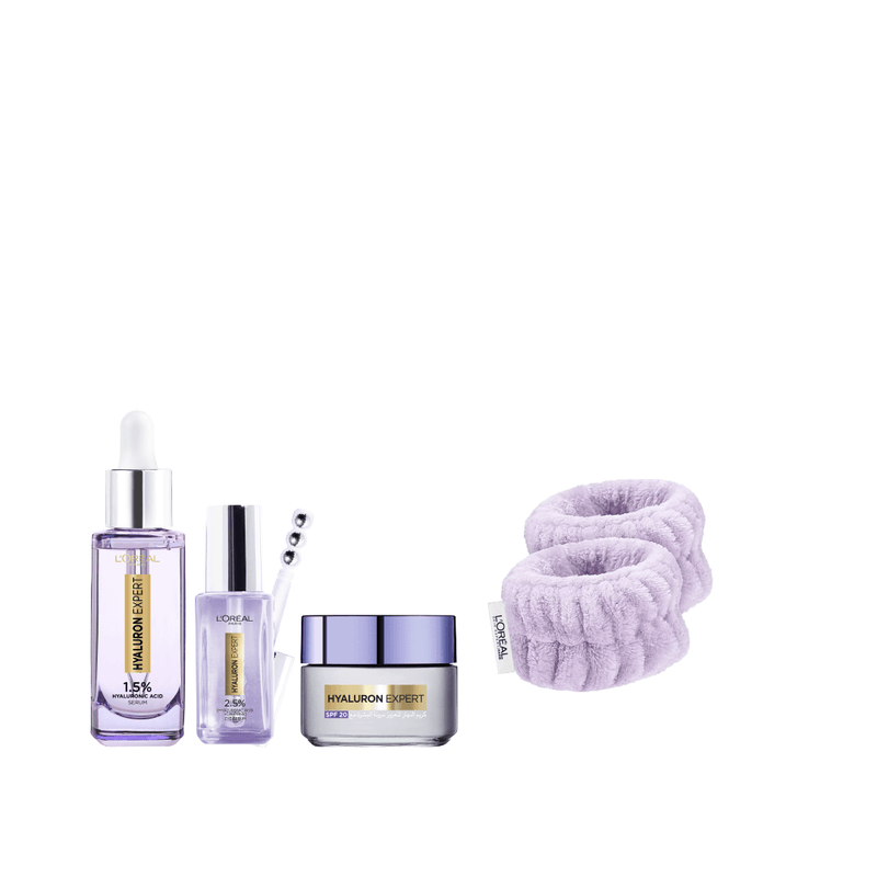 Hyaluron Expert Moisturiser and Anti-Aging Plumping Serum & Eye Serum &  Day Cream with Hyaluronic Acid Trio