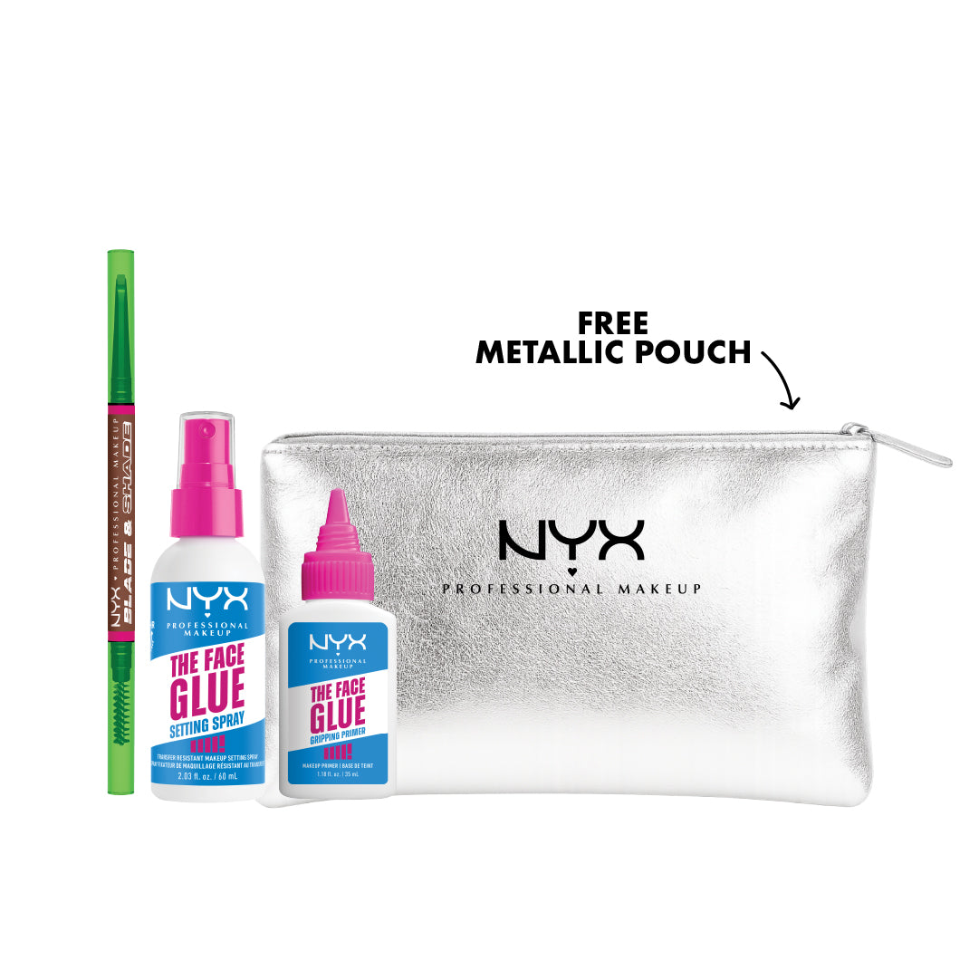 Blade & Shade, Dual Edged Brow Pencil & The Face Glue Setting Spray & The Face Glue Primer Trio