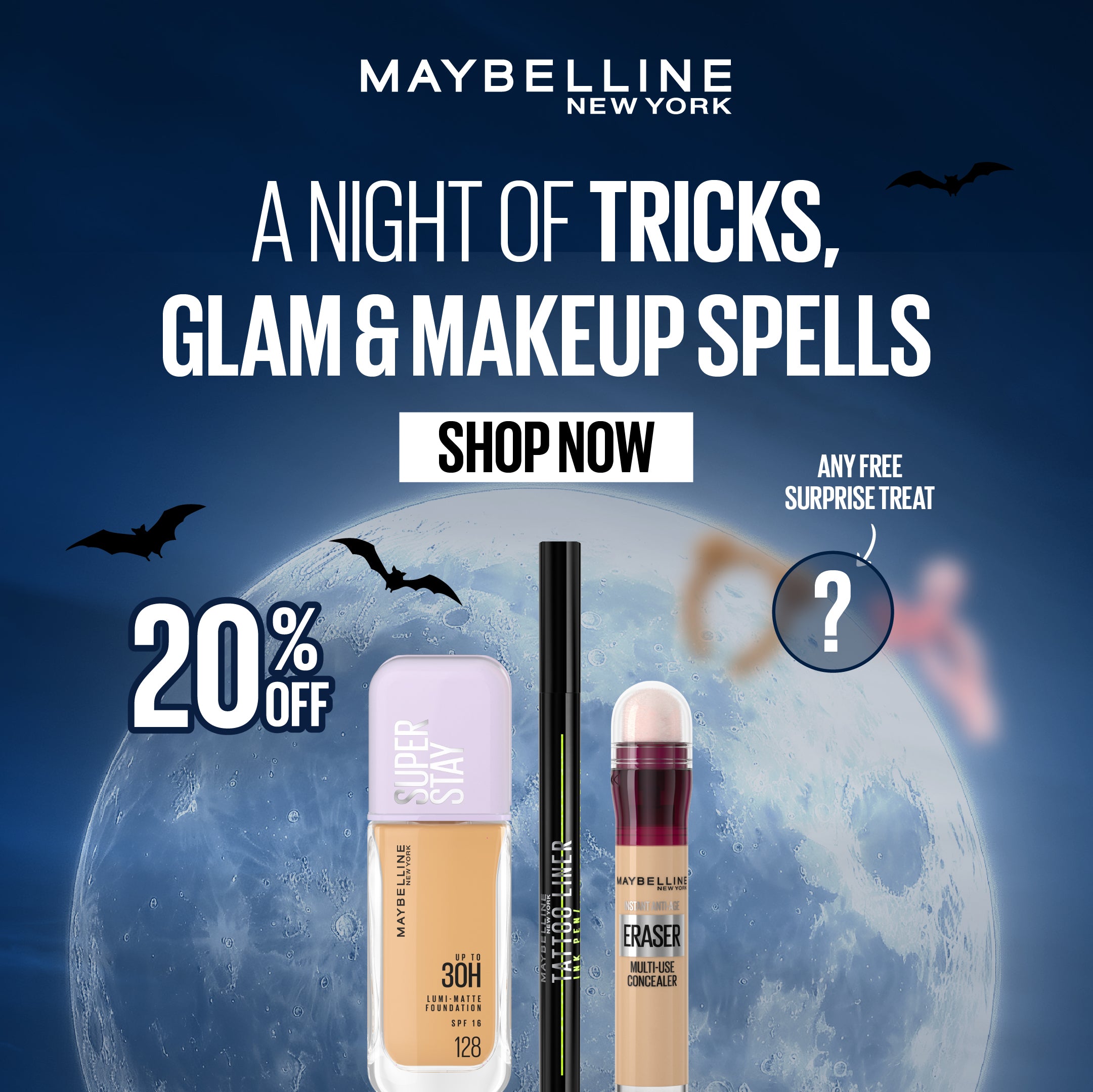 Tattoo Studio Ink Pen Eyeliner & Super Stay Lumi-Matte & Instant Age Rewind Eraser Concealer Trio