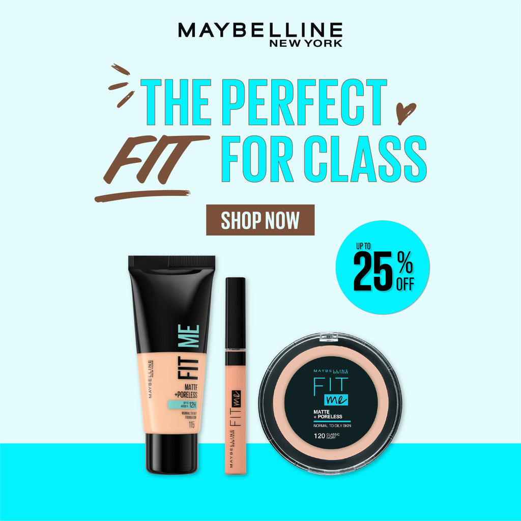 Fit Me: Perfect Matte Powder & Flawless Fit Me Concealer &  Fit Me Matte Liquid Foundation Trio