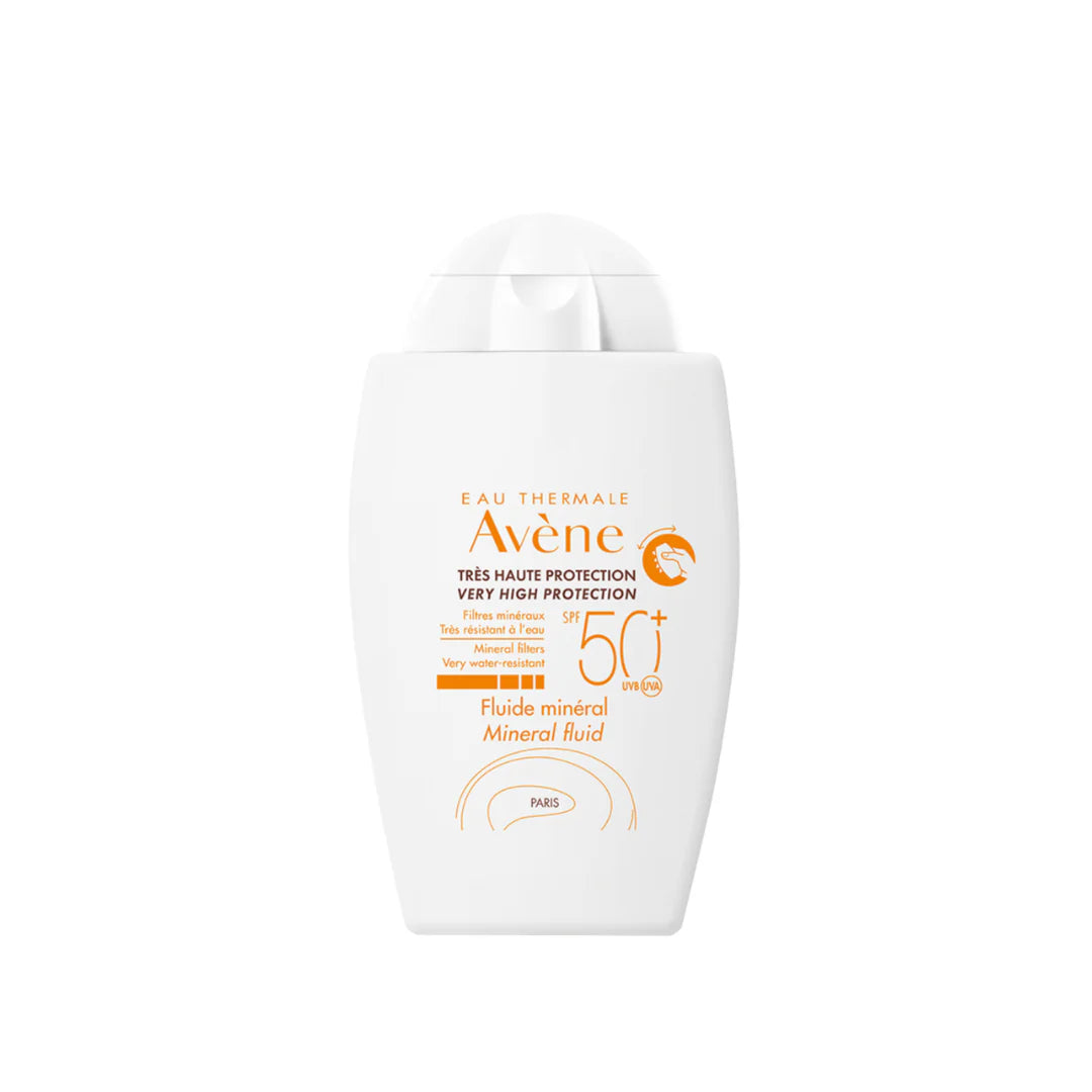 Avène mineral fluid SPF50+ Sunscreen 40ml | Ultra Light 100% Mineral Filter for Intolerant Skin - Matte Finish
