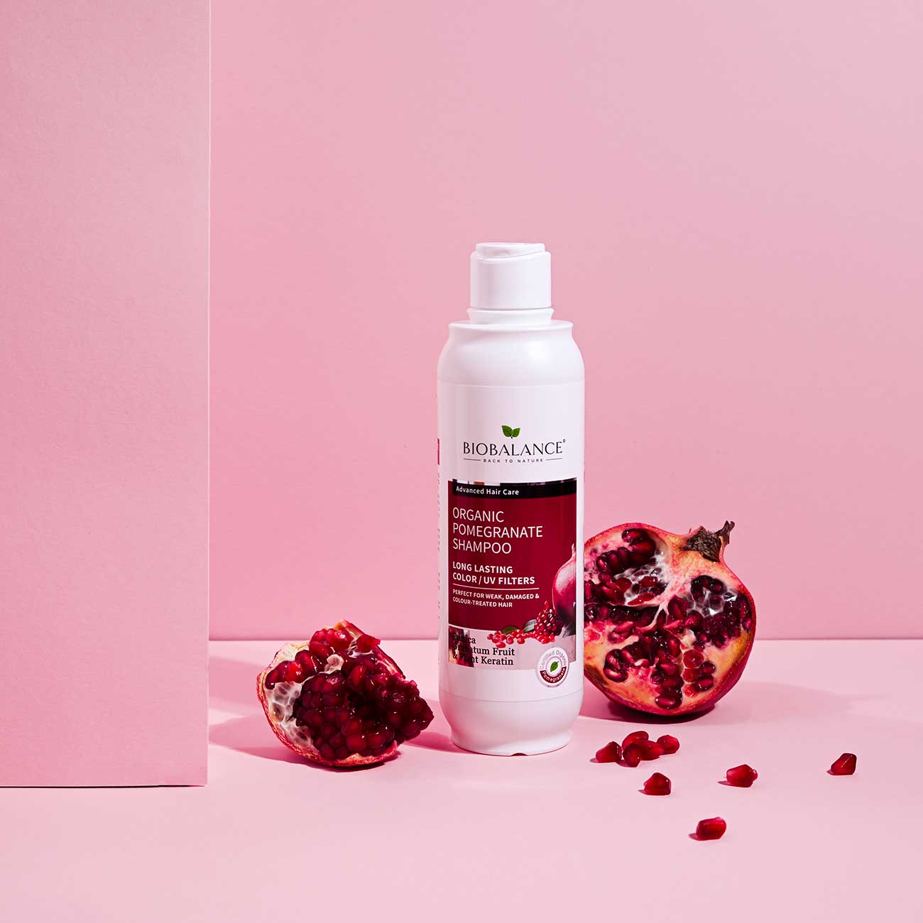 Organic Pomegranate Shampoo Perfect For Weak, Damaged & Colour-Treated Hair
