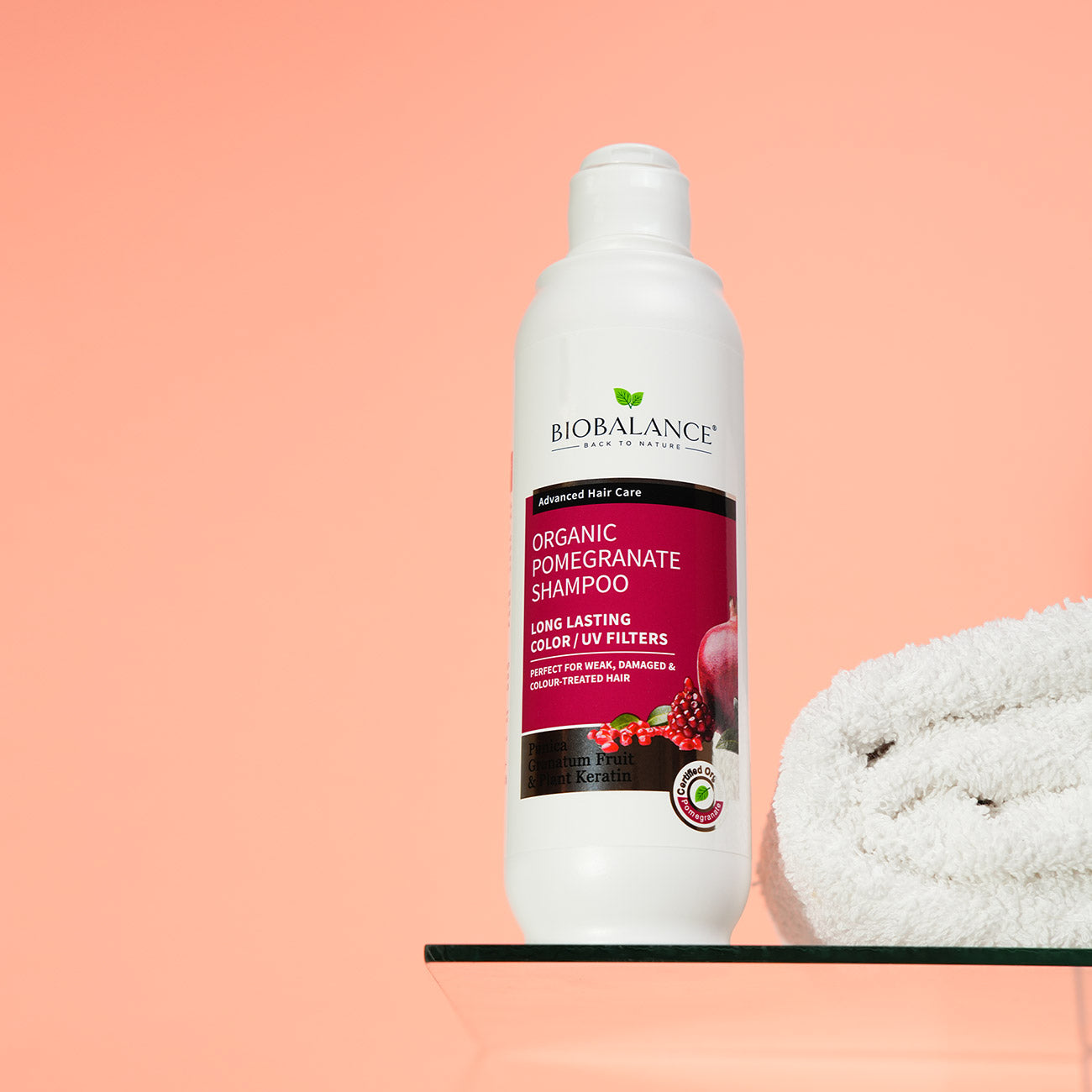 Organic Pomegranate Shampoo Perfect For Weak, Damaged & Colour-Treated Hair