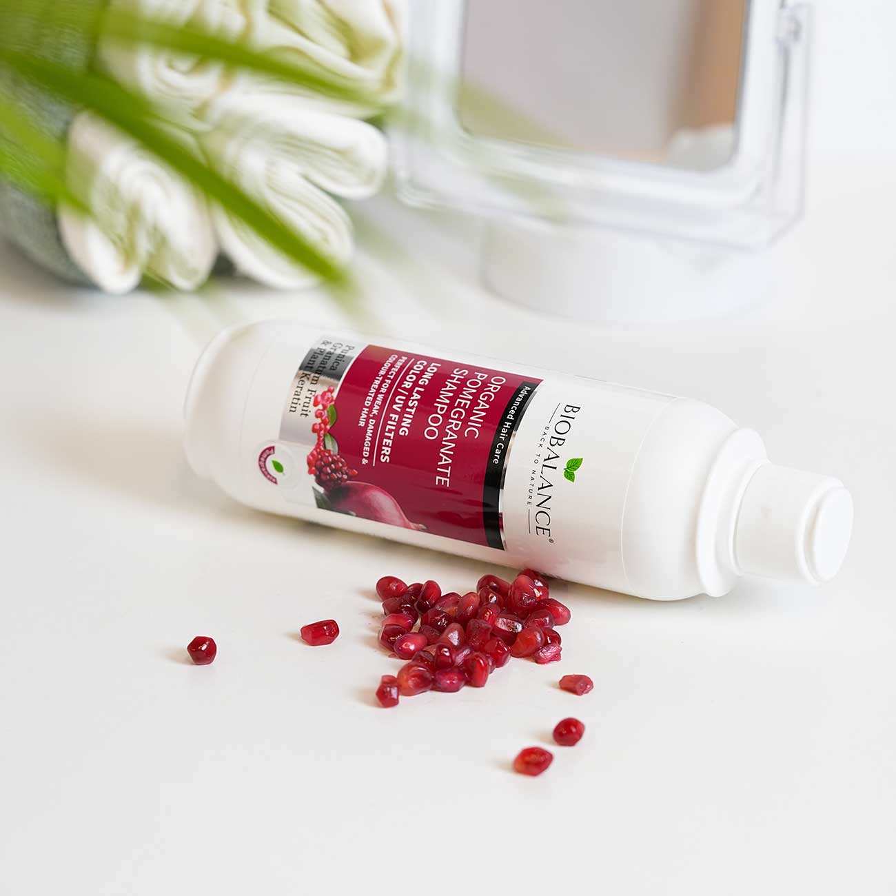 Organic Pomegranate Shampoo Perfect For Weak, Damaged & Colour-Treated Hair