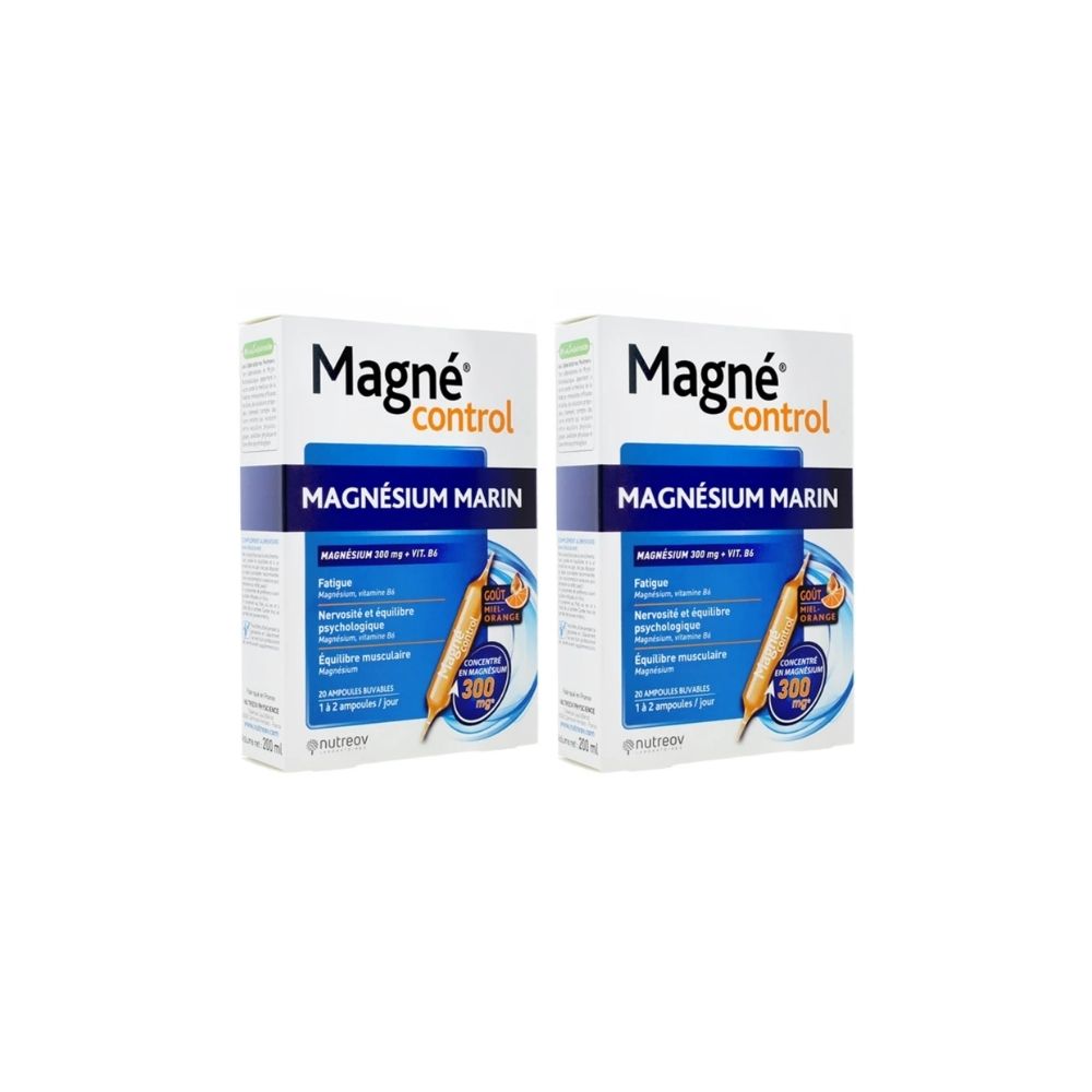 Magné Control Marine Magnesium, Vitamin B6 - Box of 20 Ampoules Duo