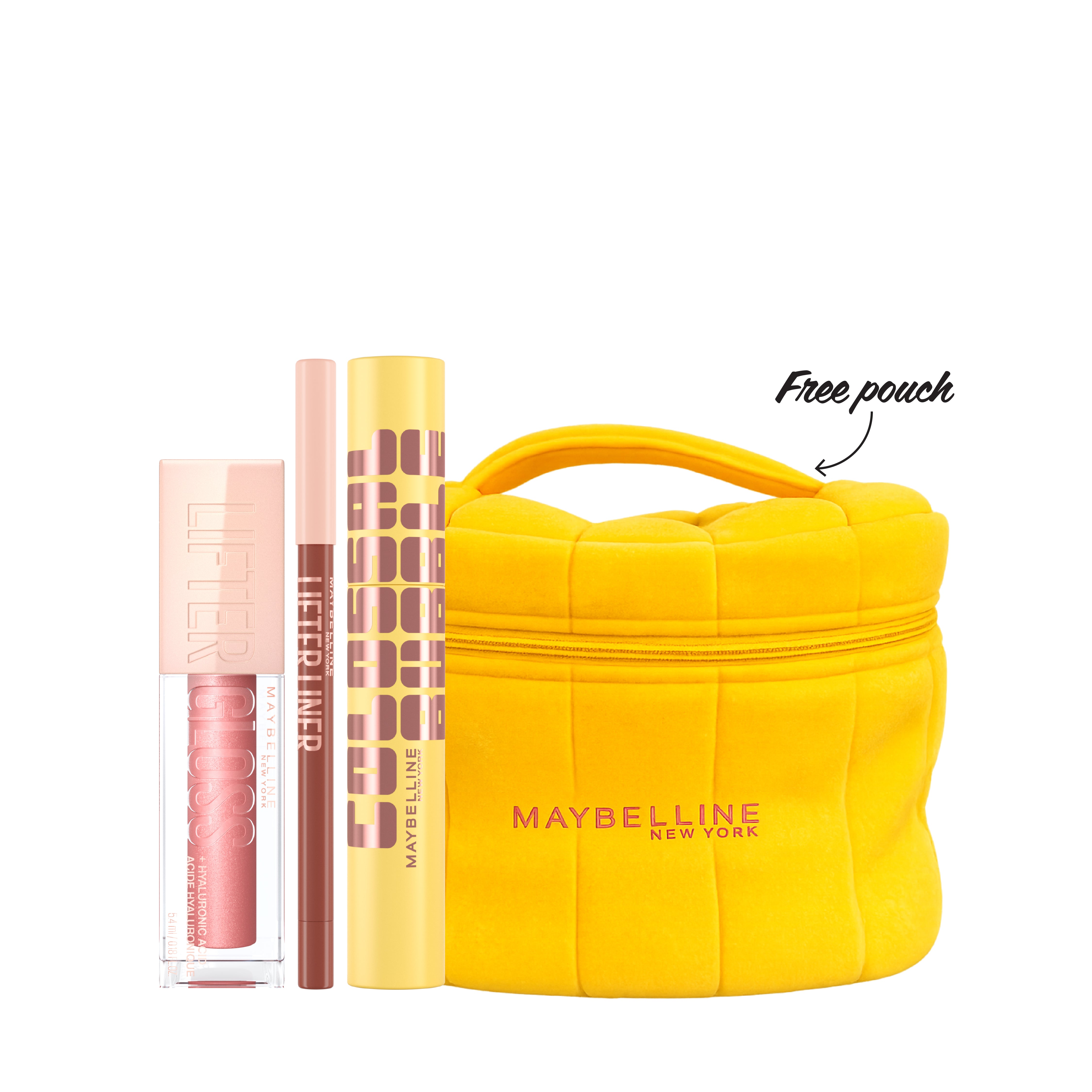 Colossal Bubble Washable Mascara &  Lifter Liner Lip Liner & Lifter Gloss Lip Gloss Trio