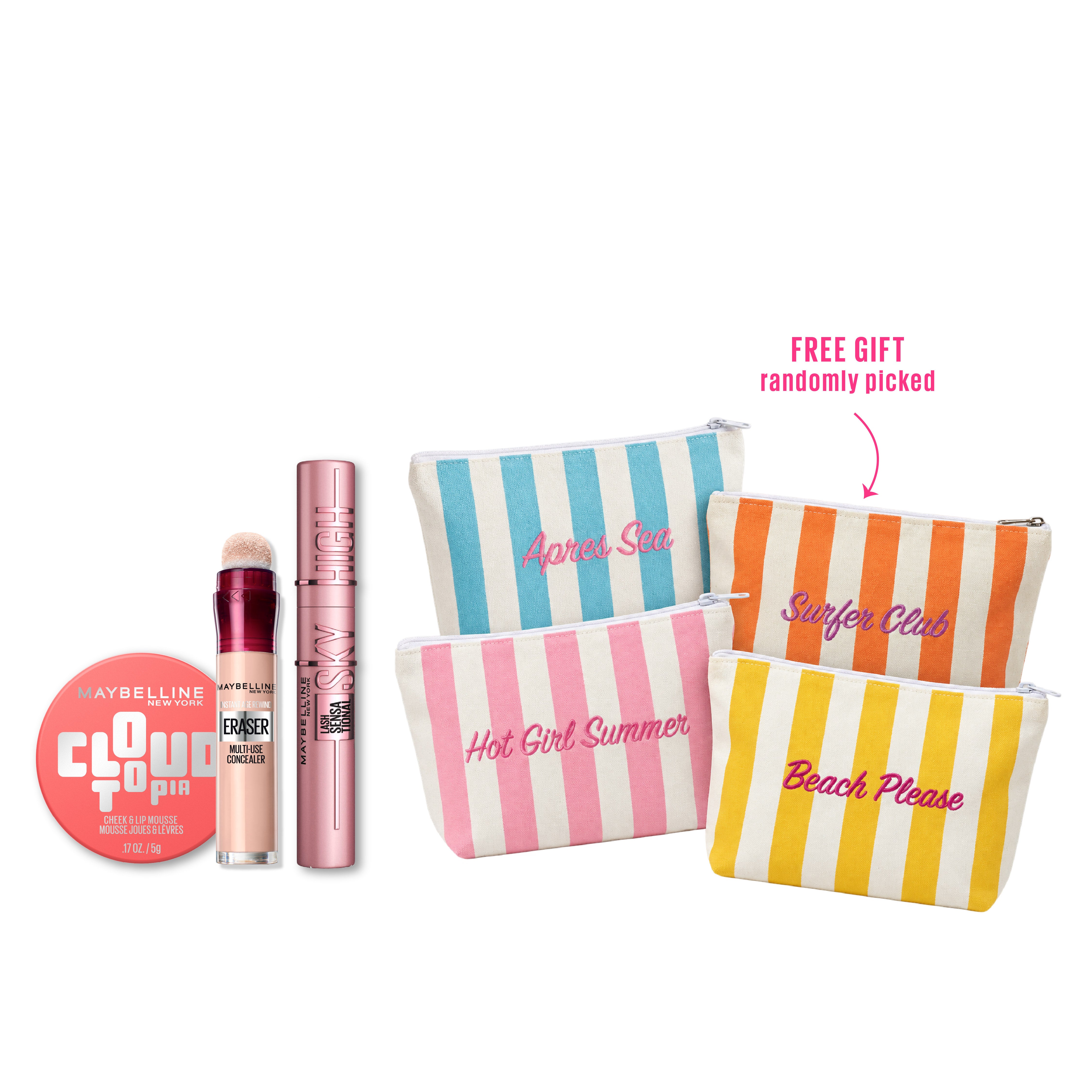 Cloudtopia Blush & Lash Sensational Sky High Mascara  & Instant Age Rewind Eraser Concealer Trio