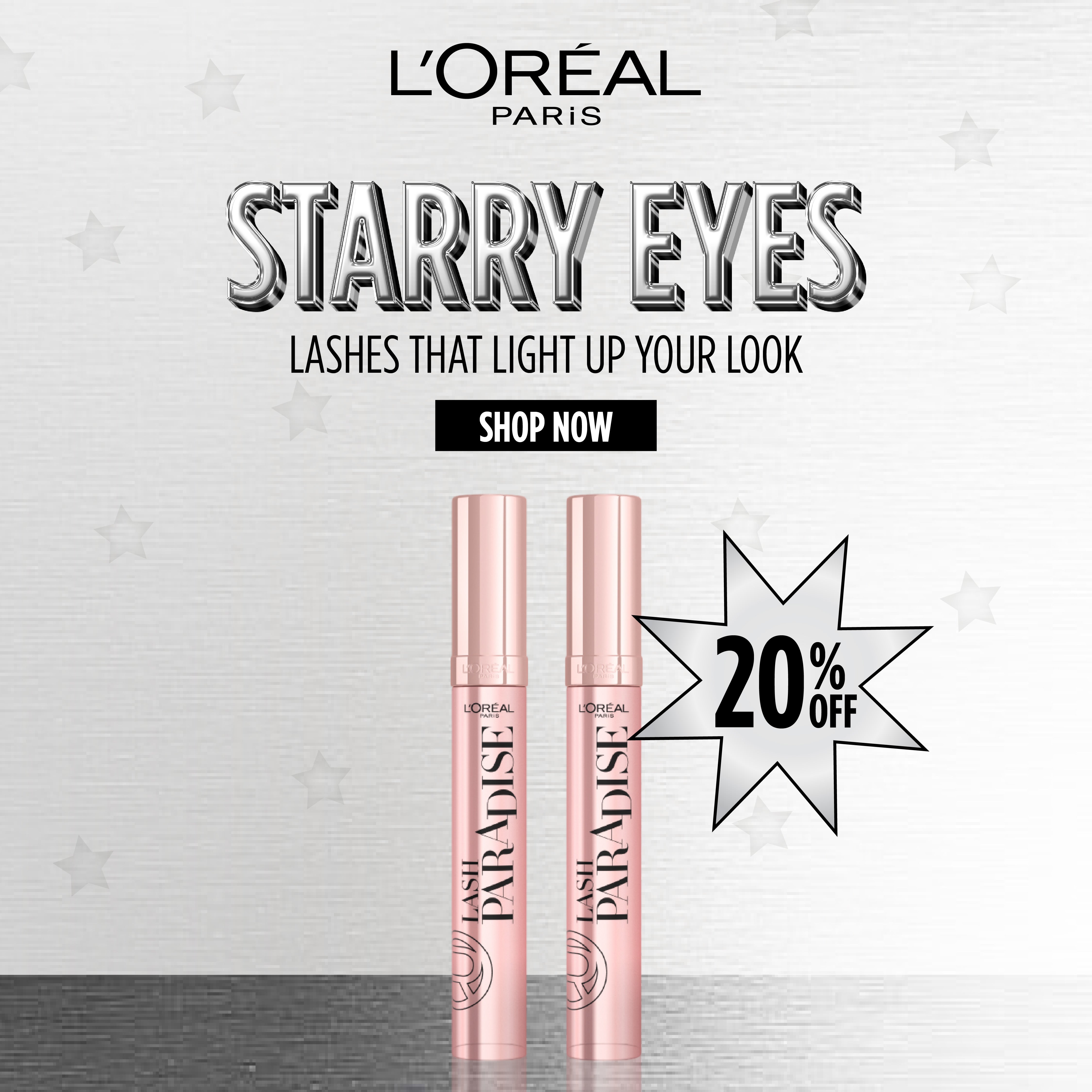 Lash Paradise 24 Hour, Volumizing and Lengthening Black Mascara Duo