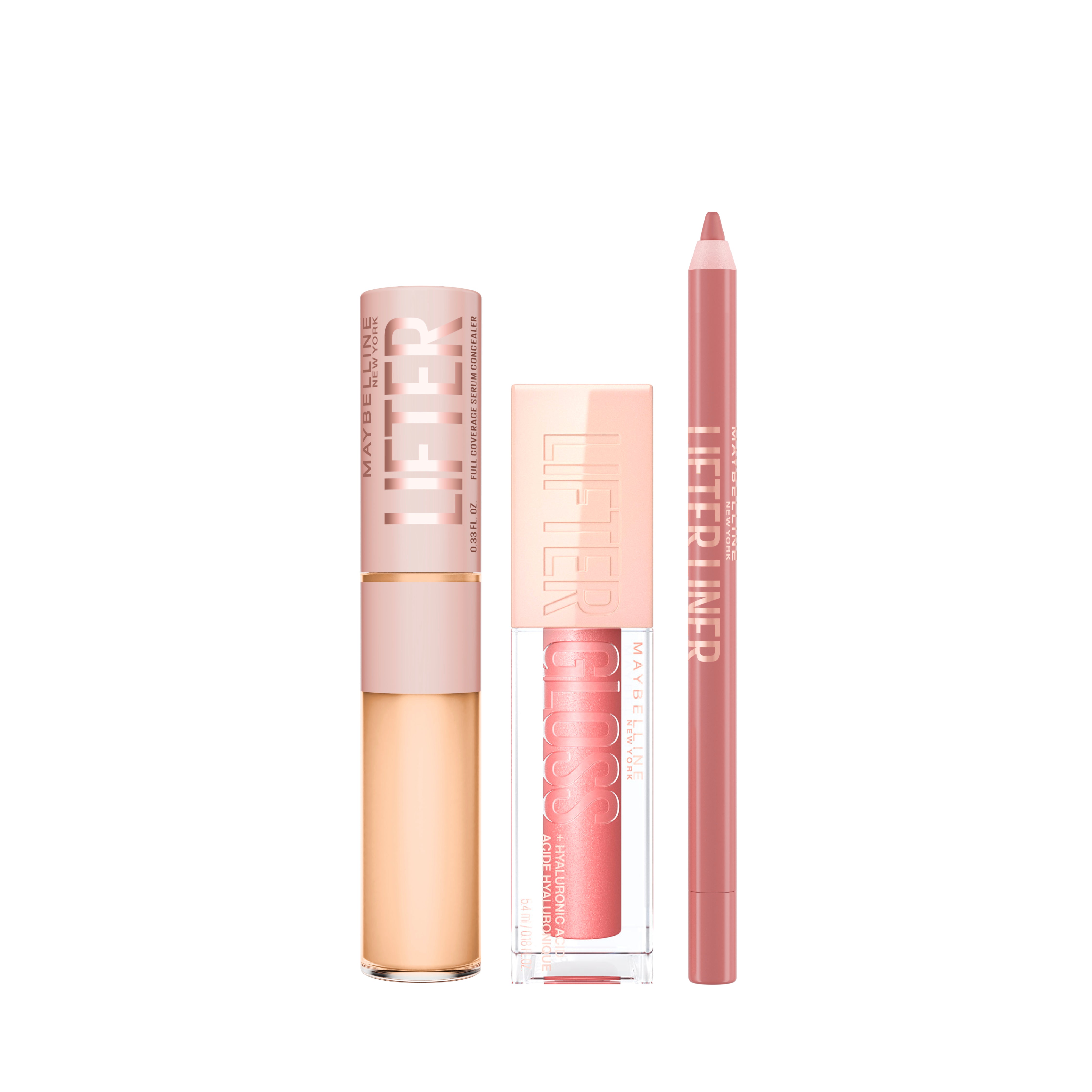 Lifter Serum Concealer, Full Coverage & Lifter Gloss Lip Gloss  & Lifter Liner Lip Liner Pencil Trio