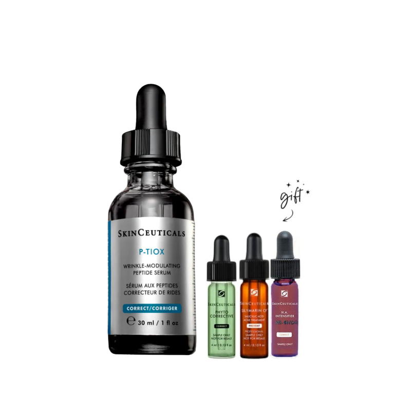 P-TIOX Anti-Wrinkle Serum for All Skin Types with 3 Mini Serums Gift