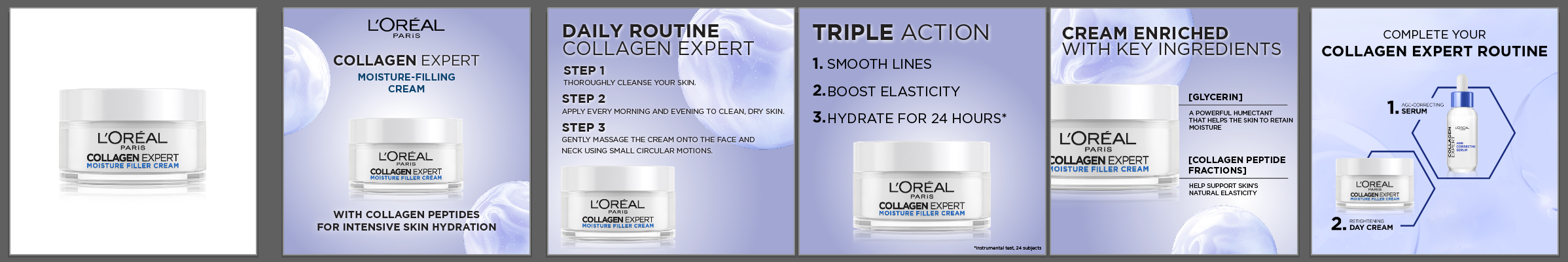 L’Oréal Paris, Collagen Expert Moisture-Filling Cream, With Glycerin & Collagen Peptide Fractions, for Firmness Boosting and Improved Elasticity, 50ml