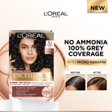 L’Oréal Paris Excellence Crème Universal Nudes Hair Coloration, Ammonia-free Conditioning Coloration with Micro Keratin for Long-lasting 100% Grey Coverage Natural Coloration