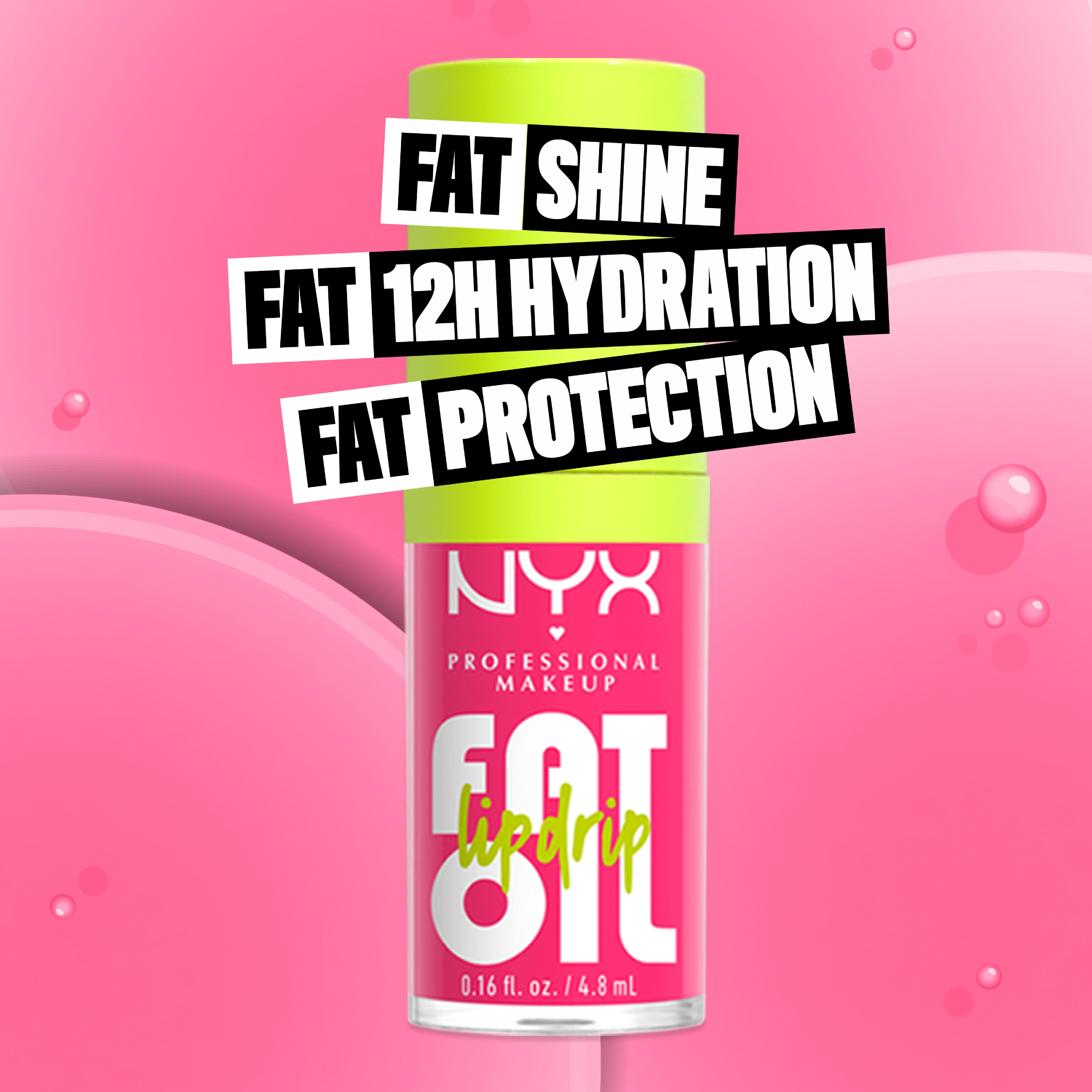 Fat Oil Lip Drip, Moisturizing, Shiny, Vegan Tinted Lip Gloss, Non-Sticky Finish, 12H Hydration, Squalane, Raspberry and Cloudberry Oils
