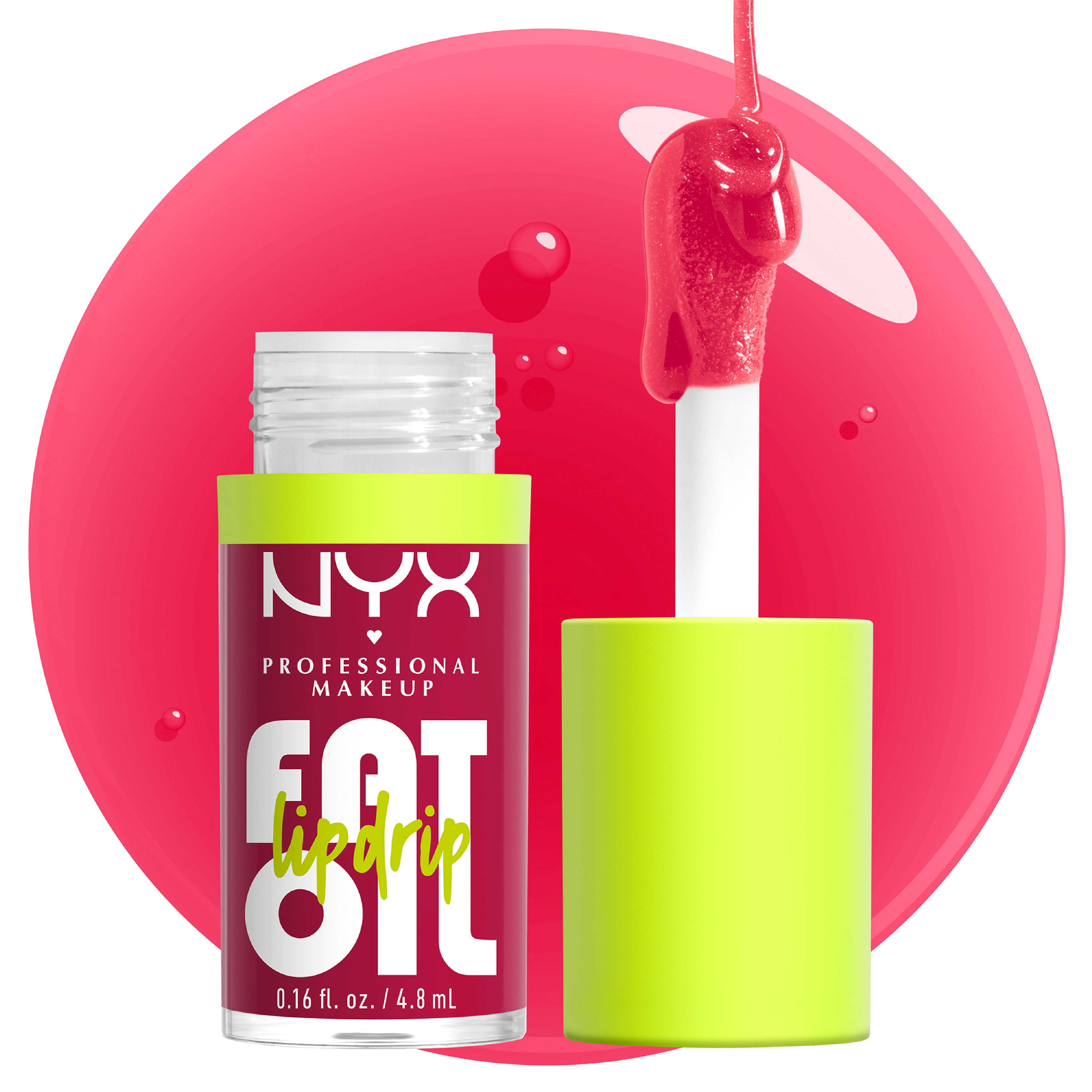 Fat Oil Lip Drip, Moisturizing, Shiny, Vegan Tinted Lip Gloss, Non-Sticky Finish, 12H Hydration, Squalane, Raspberry and Cloudberry Oils