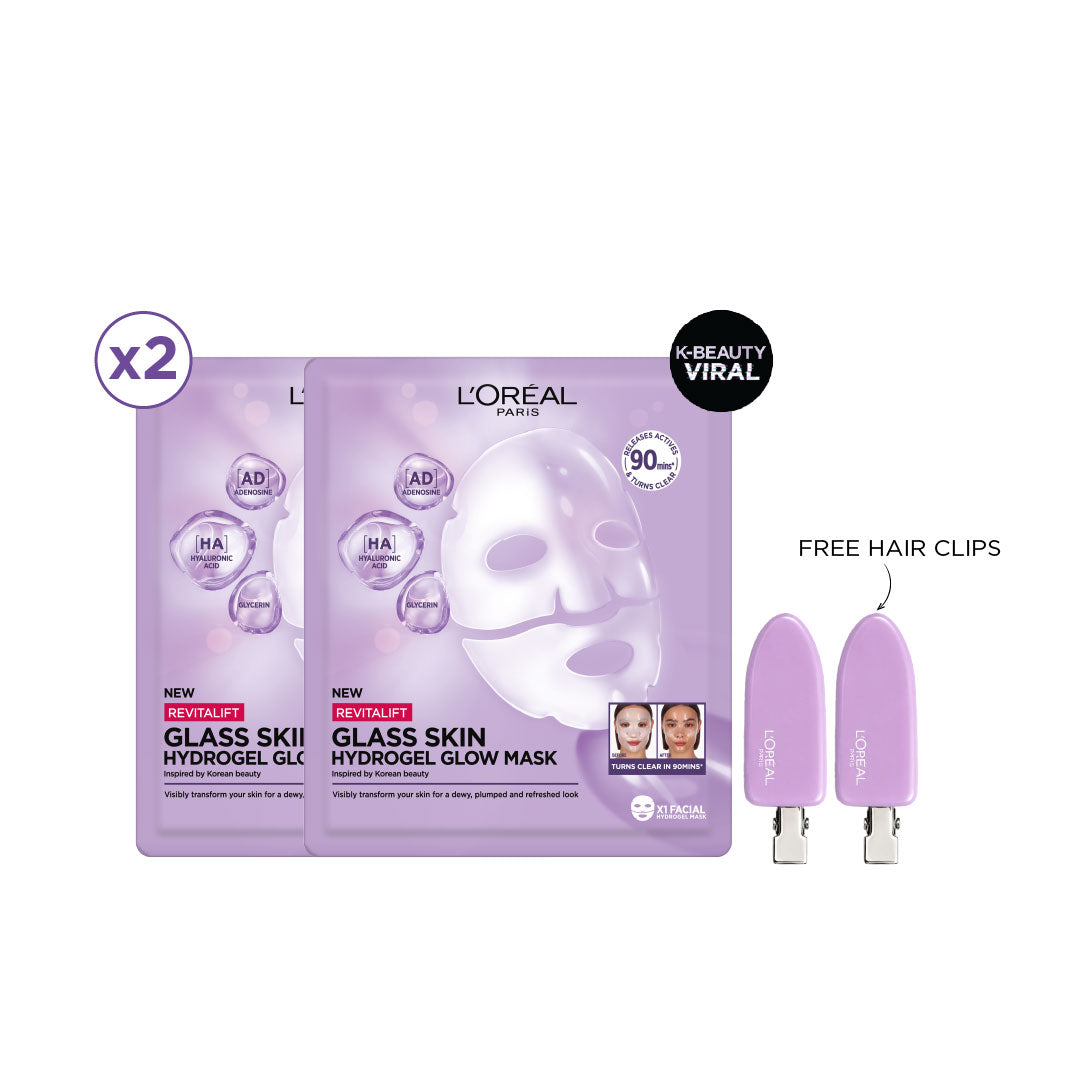 Revitalift Glass Skin Hydrogel Glow Mask Duo