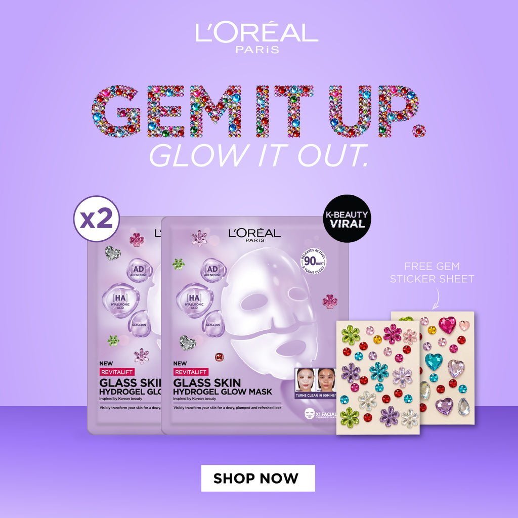 Revitalift Glass Skin Hydrogel Glow Mask Duo