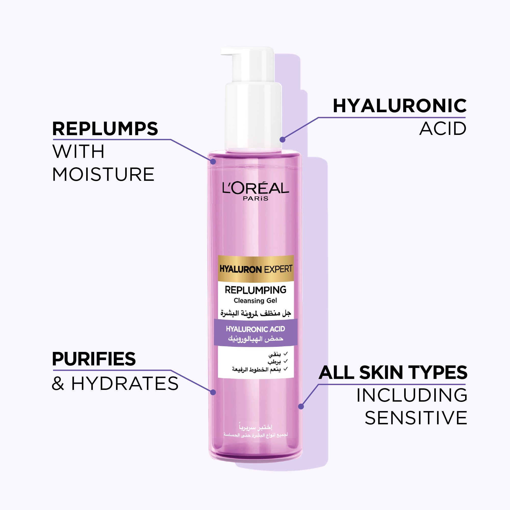 Hyaluron Expert Replumping Cleansing Gel Wash with Hyaluronic Acid
