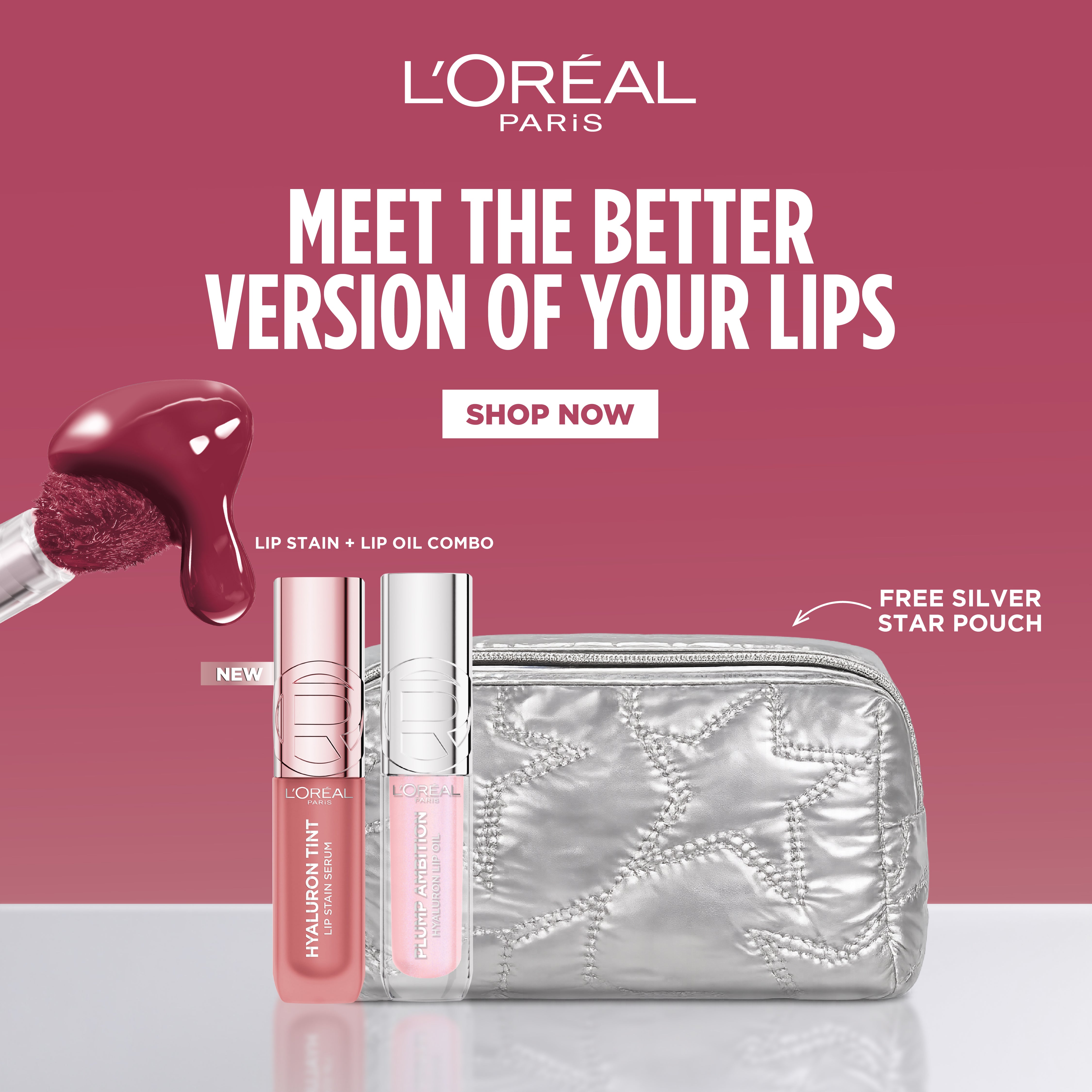 Hyaluron Tint Lip Stain Serum & Plump Ambition Hyaluron Lip Oil Duo