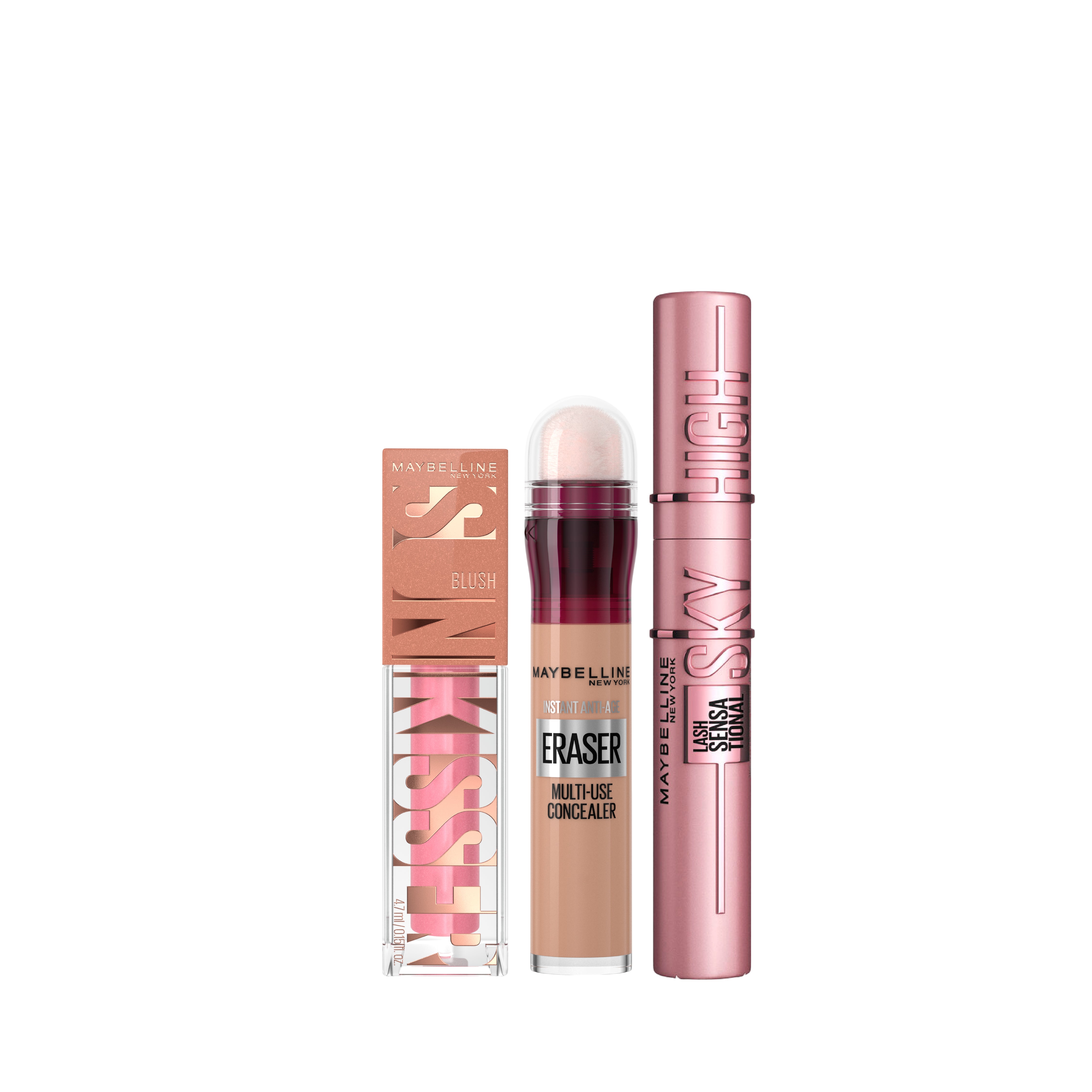 Lash Sensational Sky High Mascara & Instant Age Rewind Eraser & Sunkisser  Matte Multi-Use Liquid Blush And Bronzer Offer