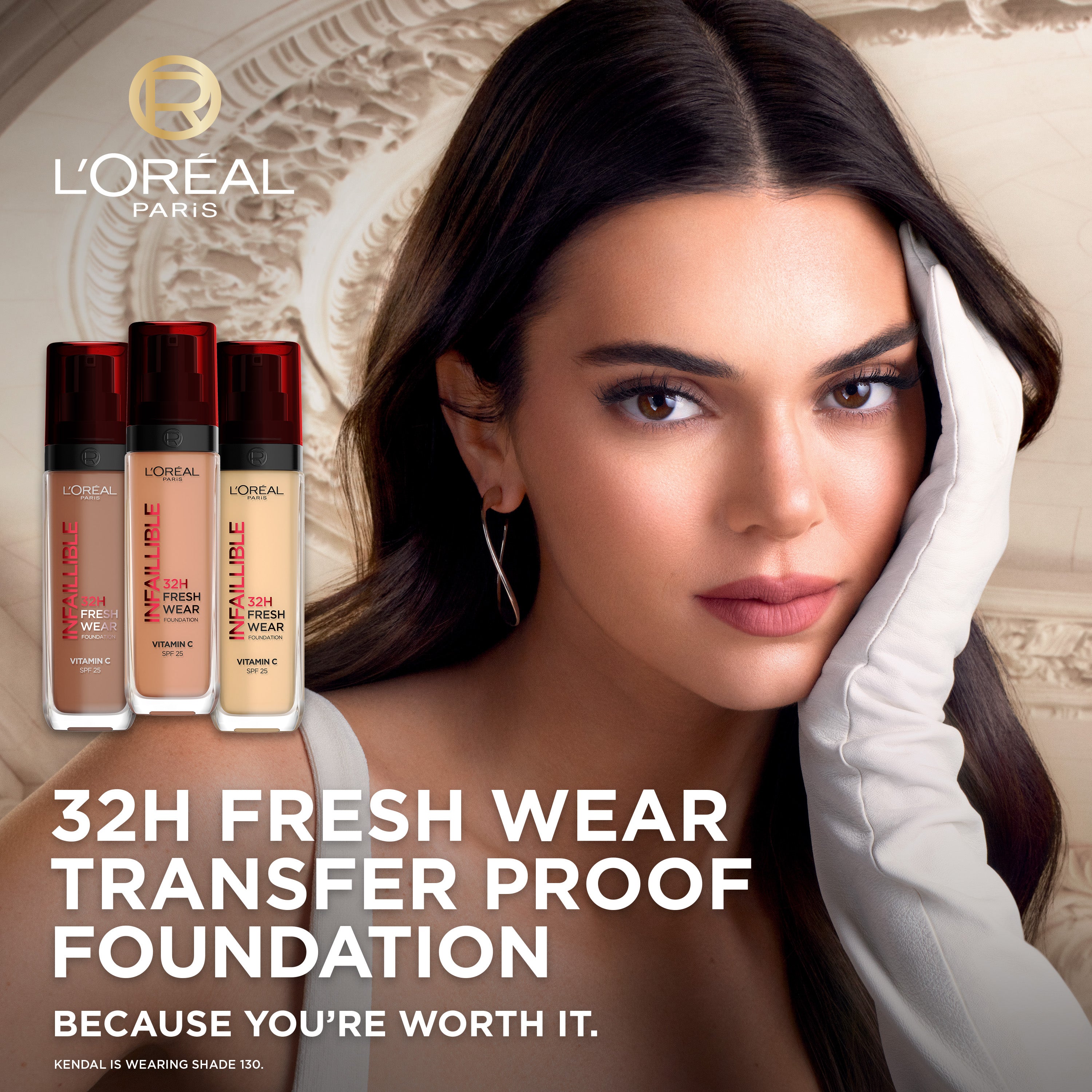 L’Oréal Paris Makeup Infallible 32H Freshwear Longwear Liquid Foundation, Vitamin C, SPF25