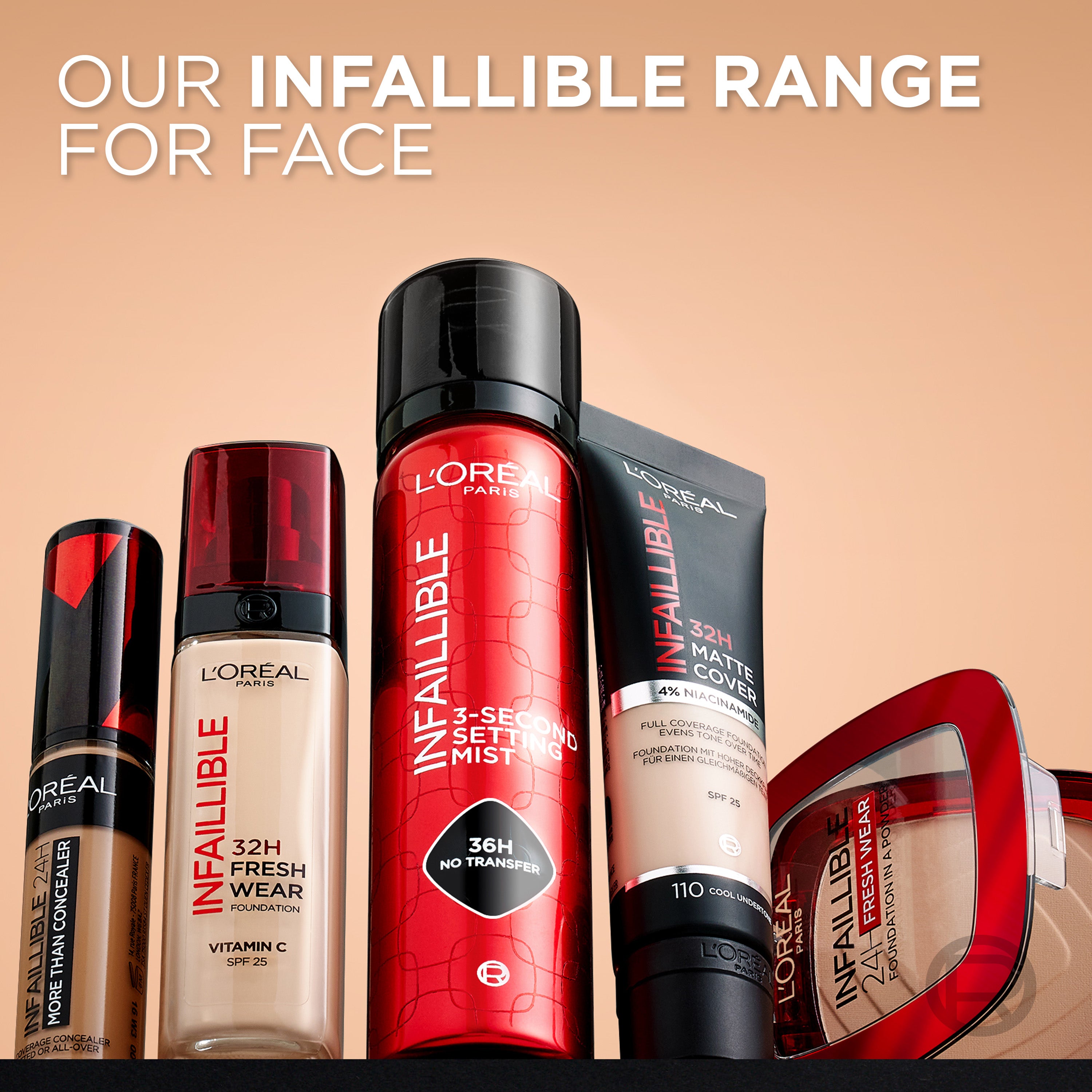 L’Oréal Paris Makeup Infallible 32H Freshwear Longwear Liquid Foundation, Vitamin C, SPF25