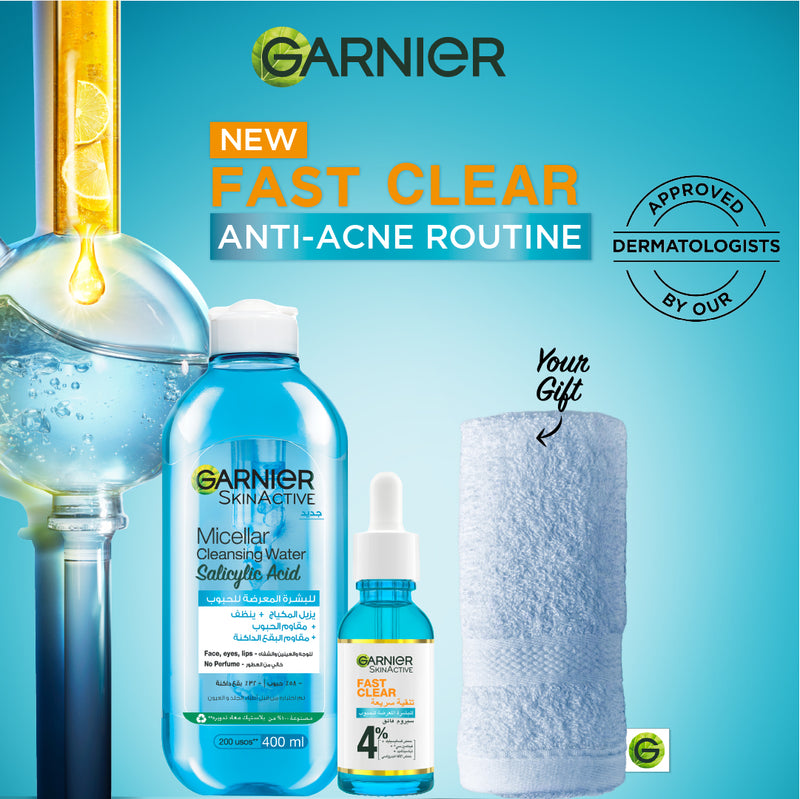 Fast Clear Anti-Acne Booster Serum & Cleansing Water Duo