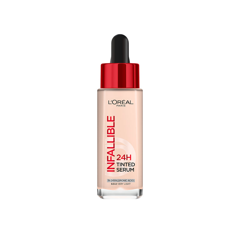 L’Oréal Paris Infallible 24H Tinted Serum with 1% Hyaluronic Acid for Radiant Hydrated Skin, Light to Medium Coverage