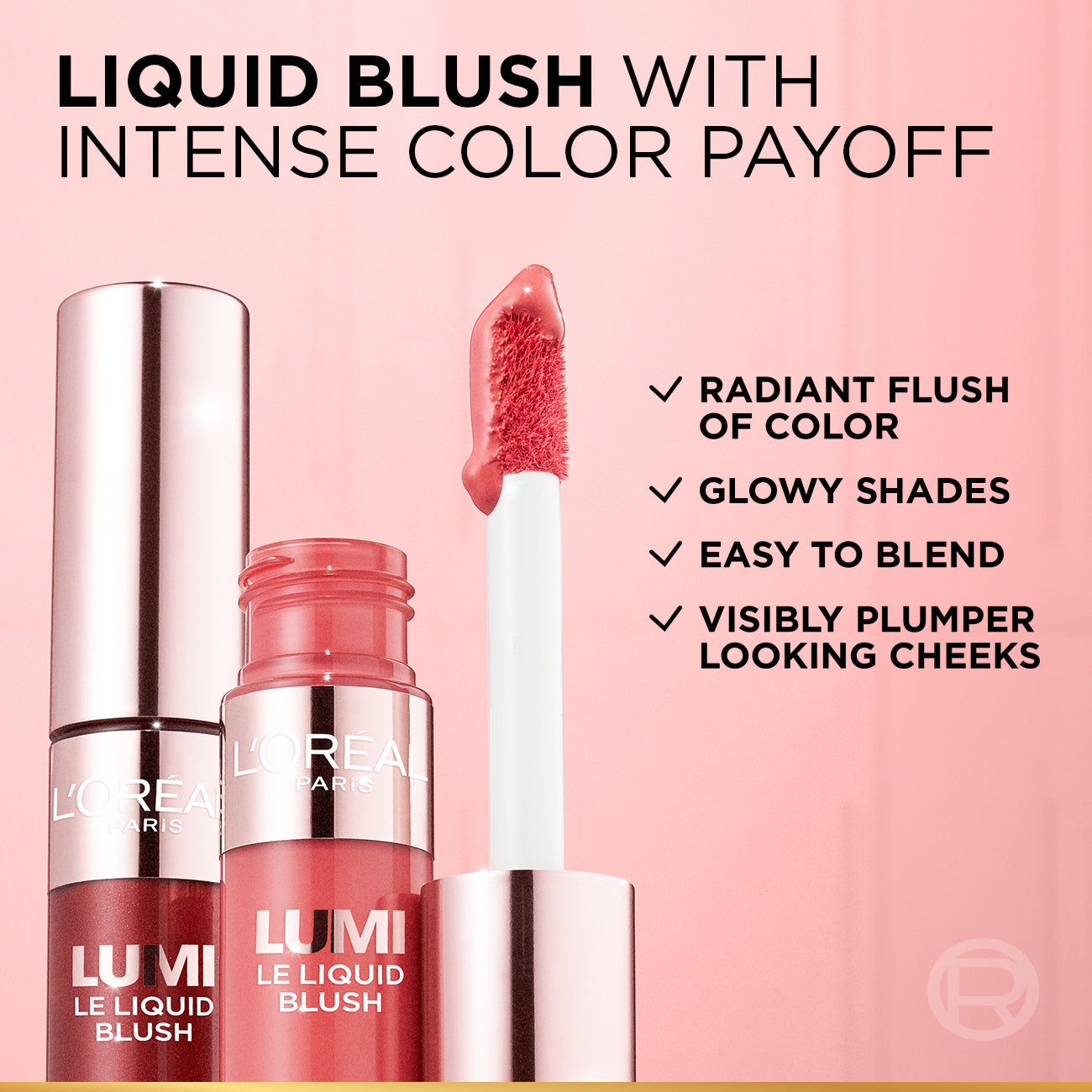 Lumi Le Liquid Blush with a Glowy Radiant Natural Blush Finish, Weightless and Buildable