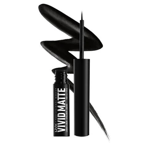 Vivid Matte Liquid Liner, Smear-Resistant Eyeliner with Precise Tip