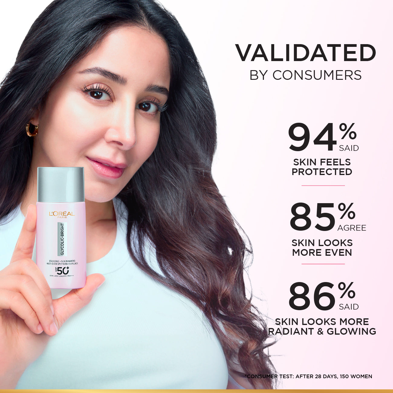 L’Oréal Paris Glycolic Bright Anti-Dark Spot Daily UV Fluid SPF 50+ with [Glycolic Acid + Niacinamide]