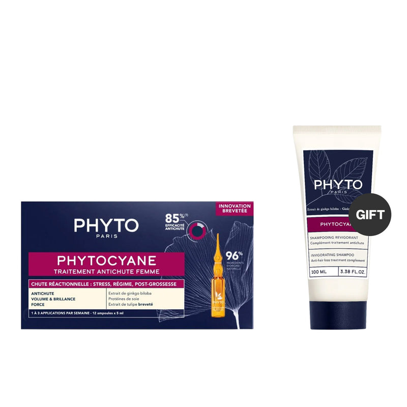 Phytocyane Reactional Hair Treatment For Women + FREE Shampoo