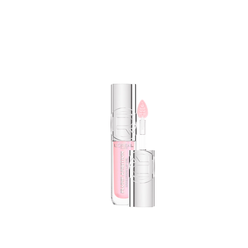 L’Oréal Paris Plump Ambition Hyaluron Lip Oil, 24HR Hydration and Volumizing Shine