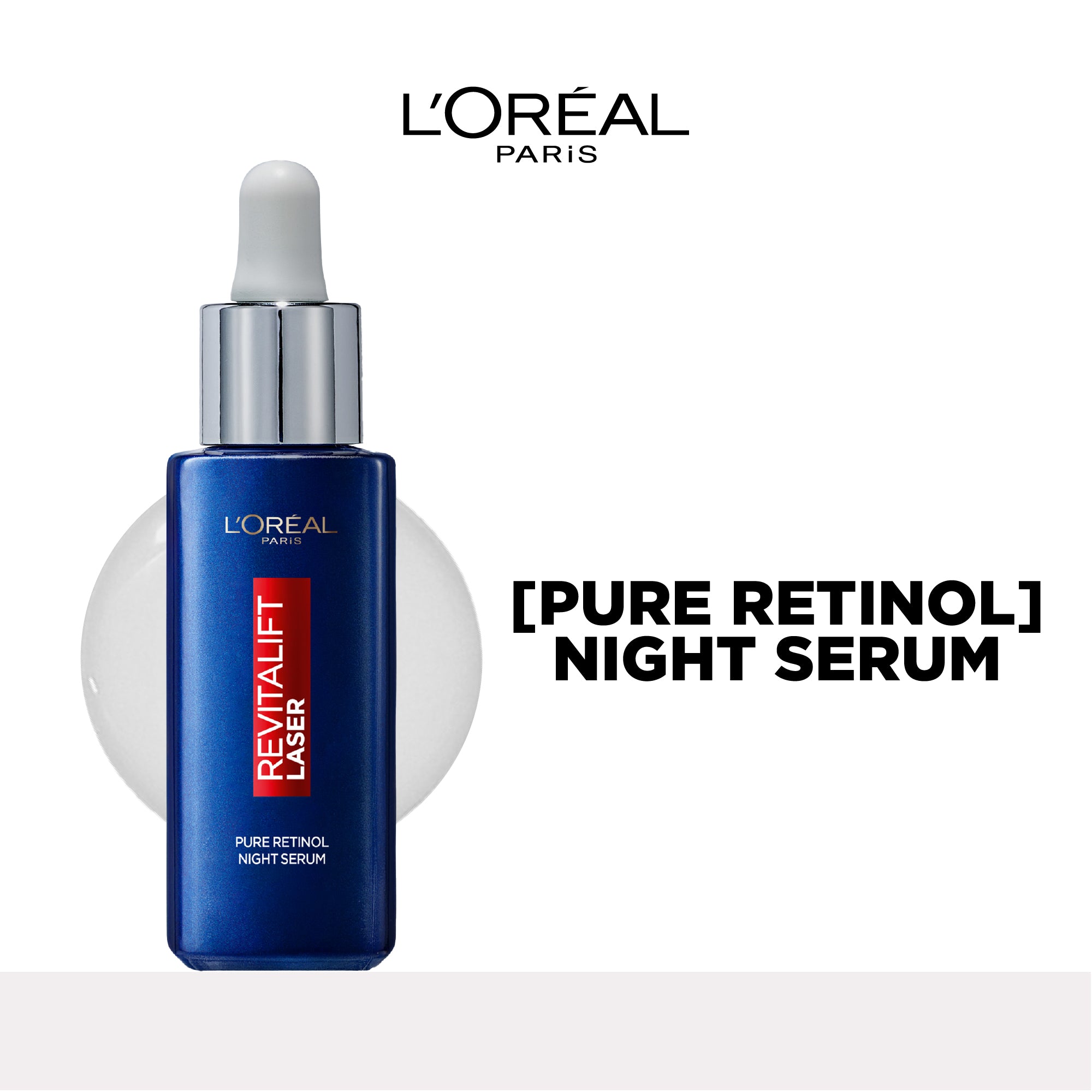 L'Oreal Paris Revitalift Retinol Night Serum For Face, With 0.2% Pure Retinol, Moisturizes Skin and Eliminates Deep Wrinkles, For All Skin Types