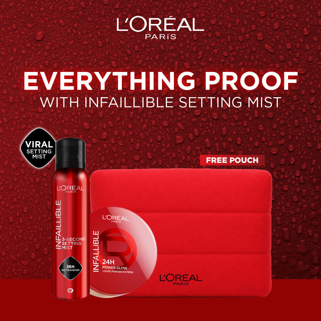 Infallible 3 Seconds Makeup Setting Mist & Infaillible 24H Power Glow Loose Powder