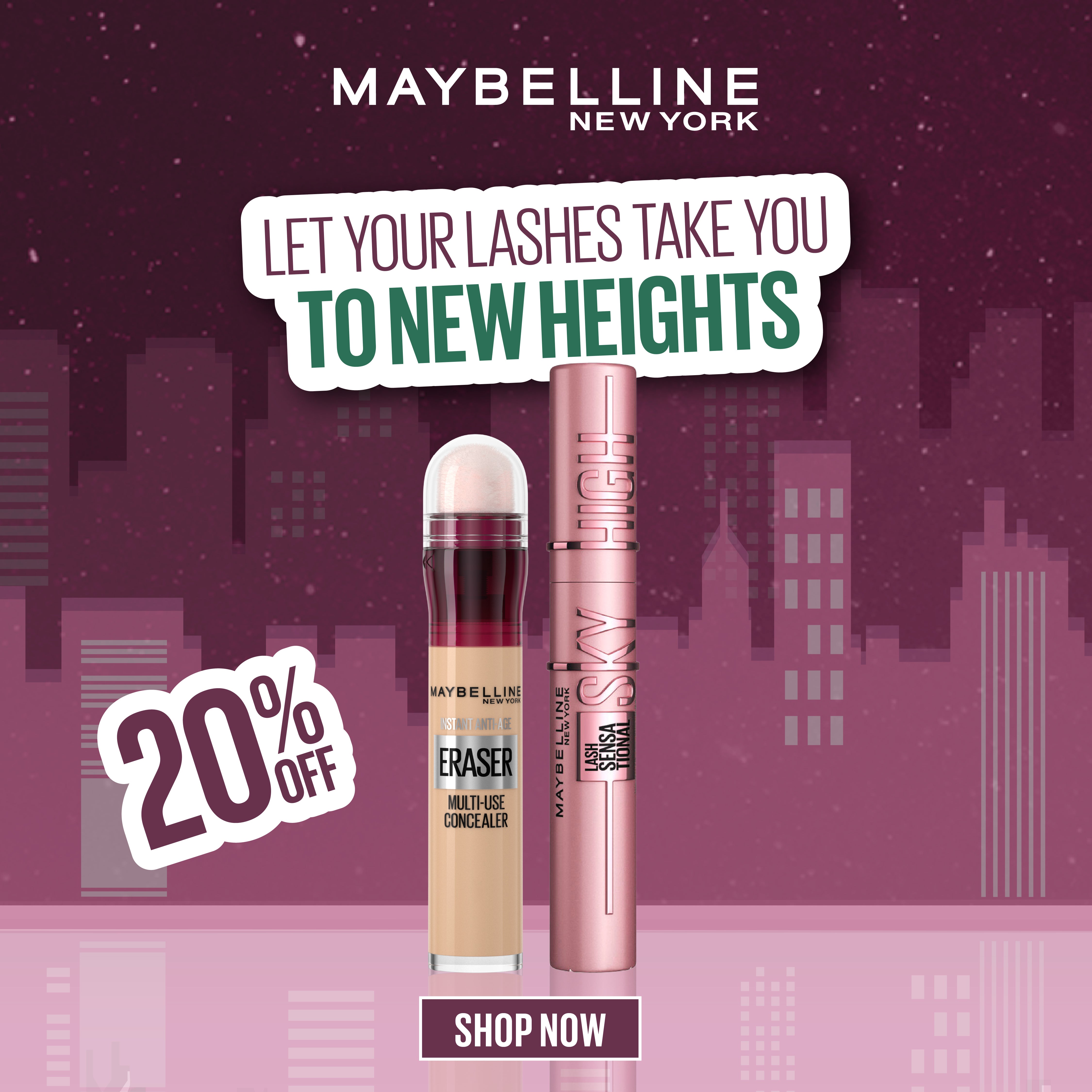 Instant Age Rewind Eraser & Lash Sensational Sky High Brown Mascara Duo